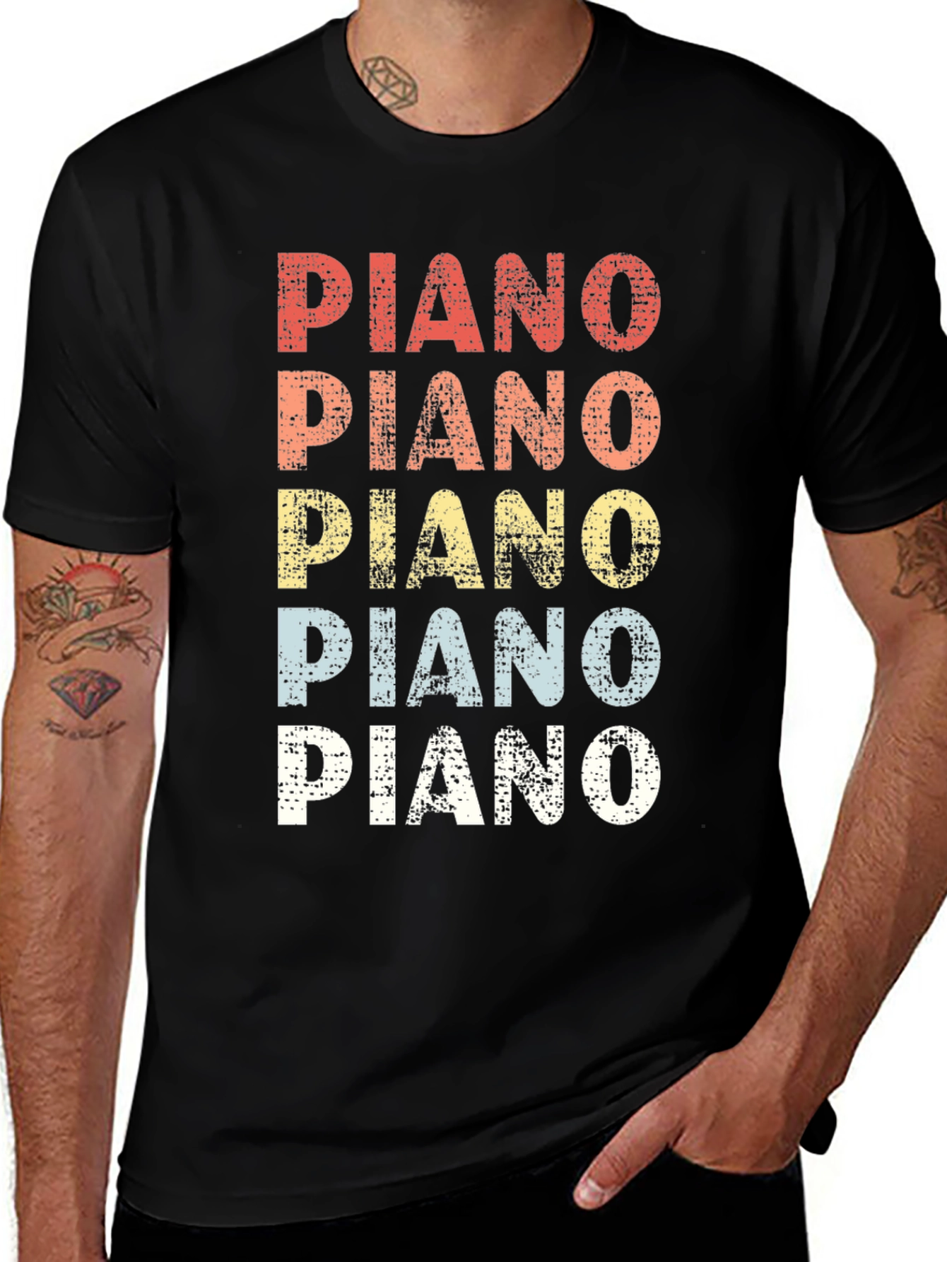 Variant 27 of Retro Piano T-Shirt - Musician Gift