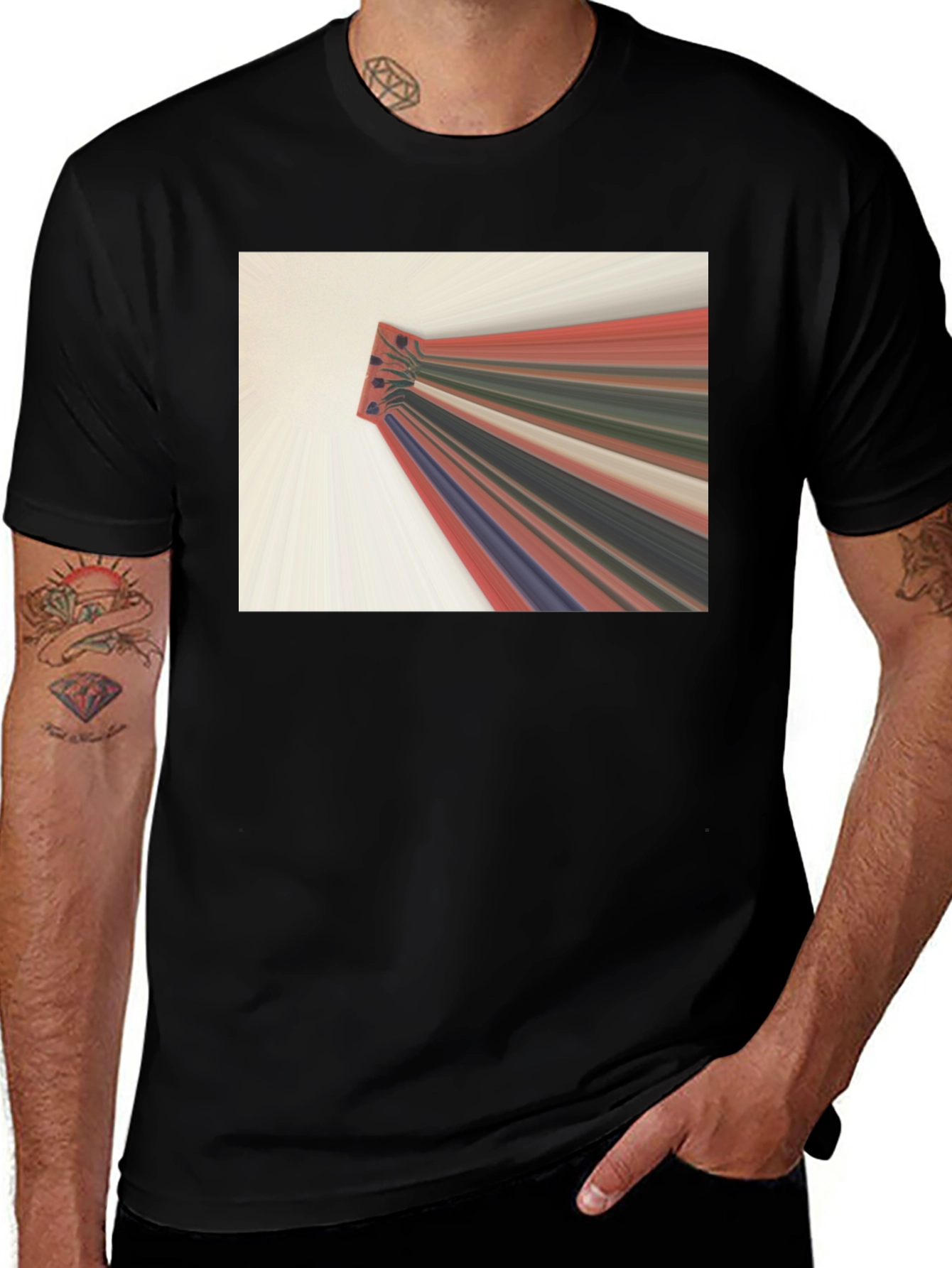 Variant 27 of Abstract Graphic Tee - Black