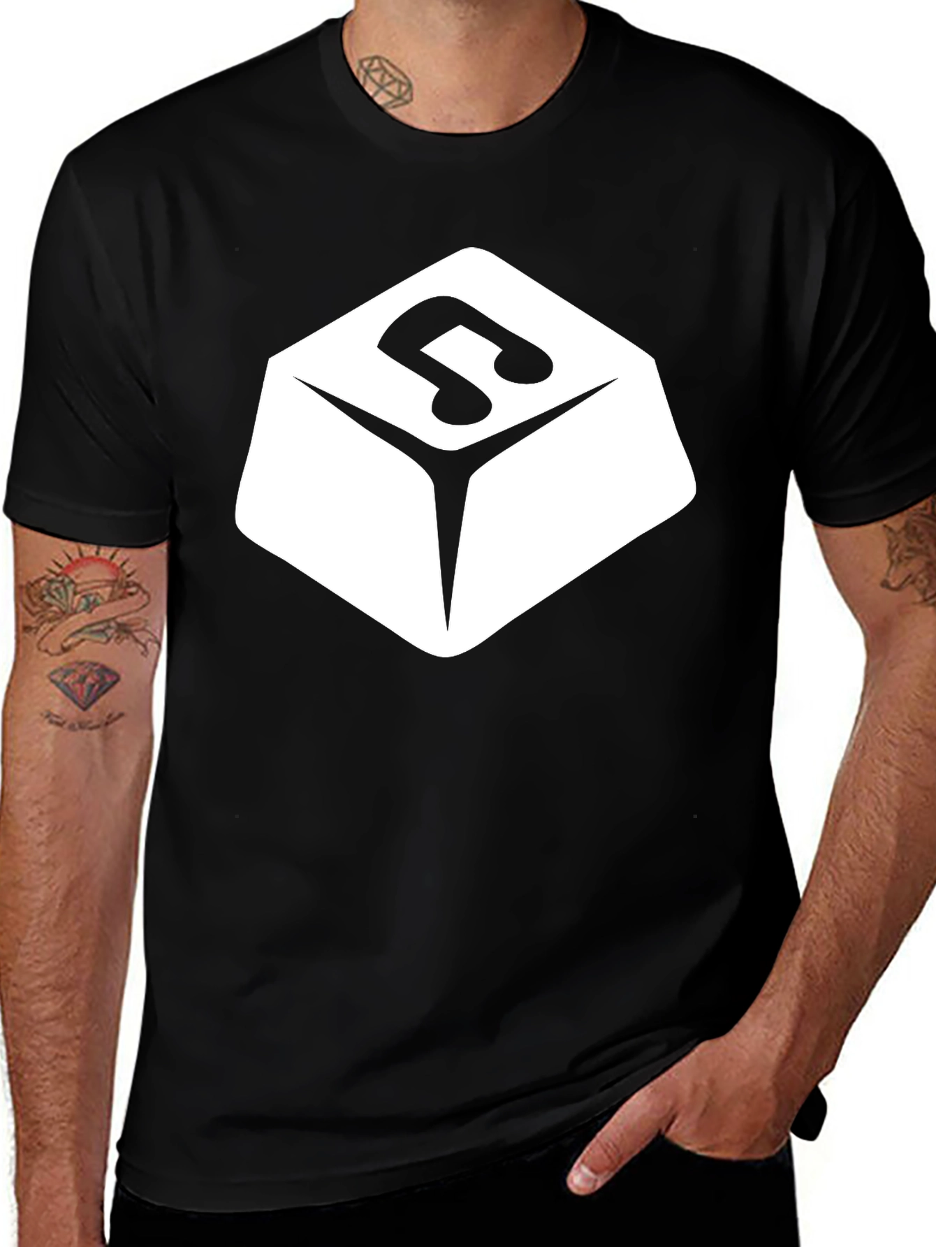 Music Cube Black T-Shirt - Modern Style