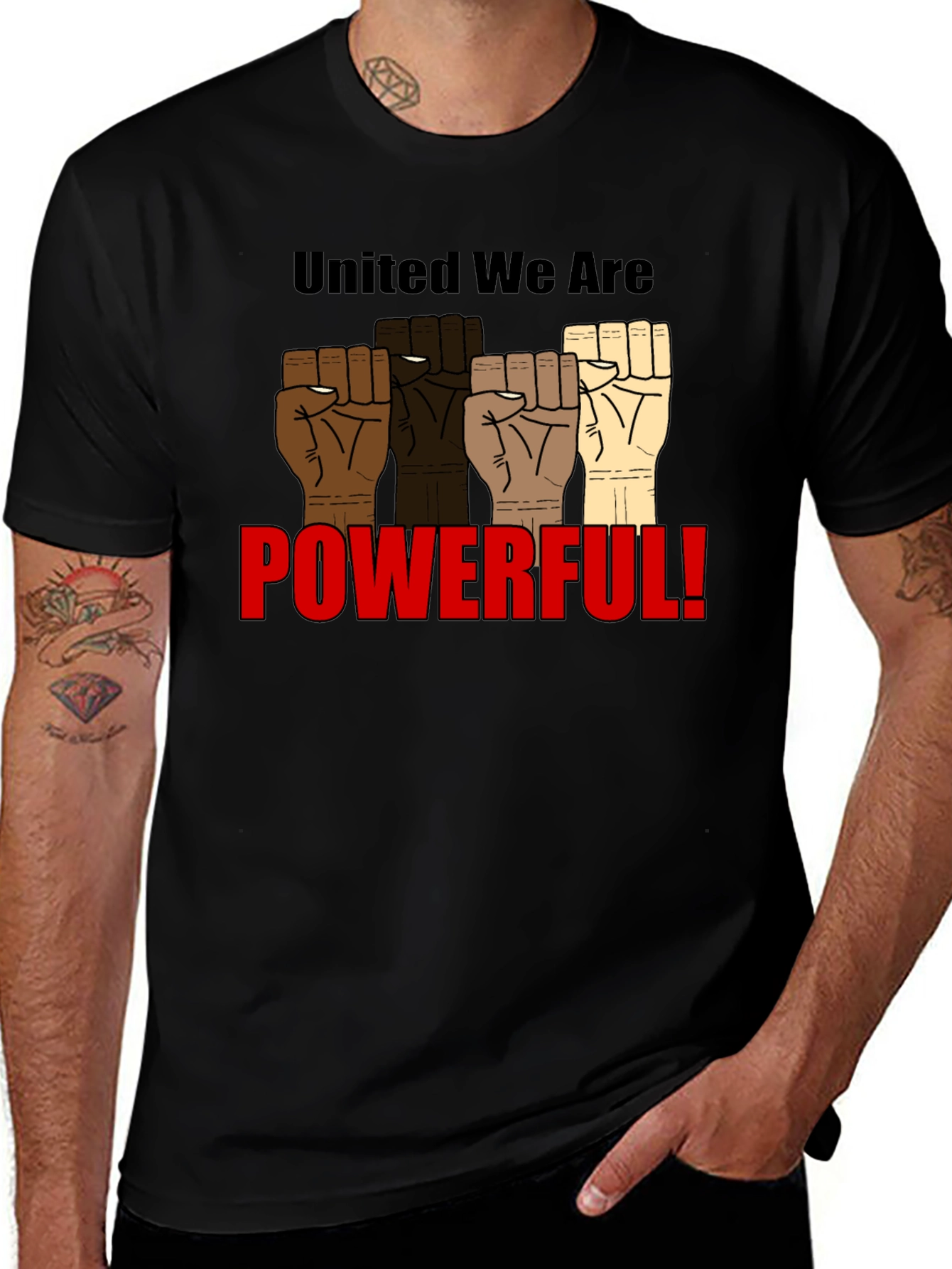 Variant 8 of United We Are Powerful Graphic T-Shirt