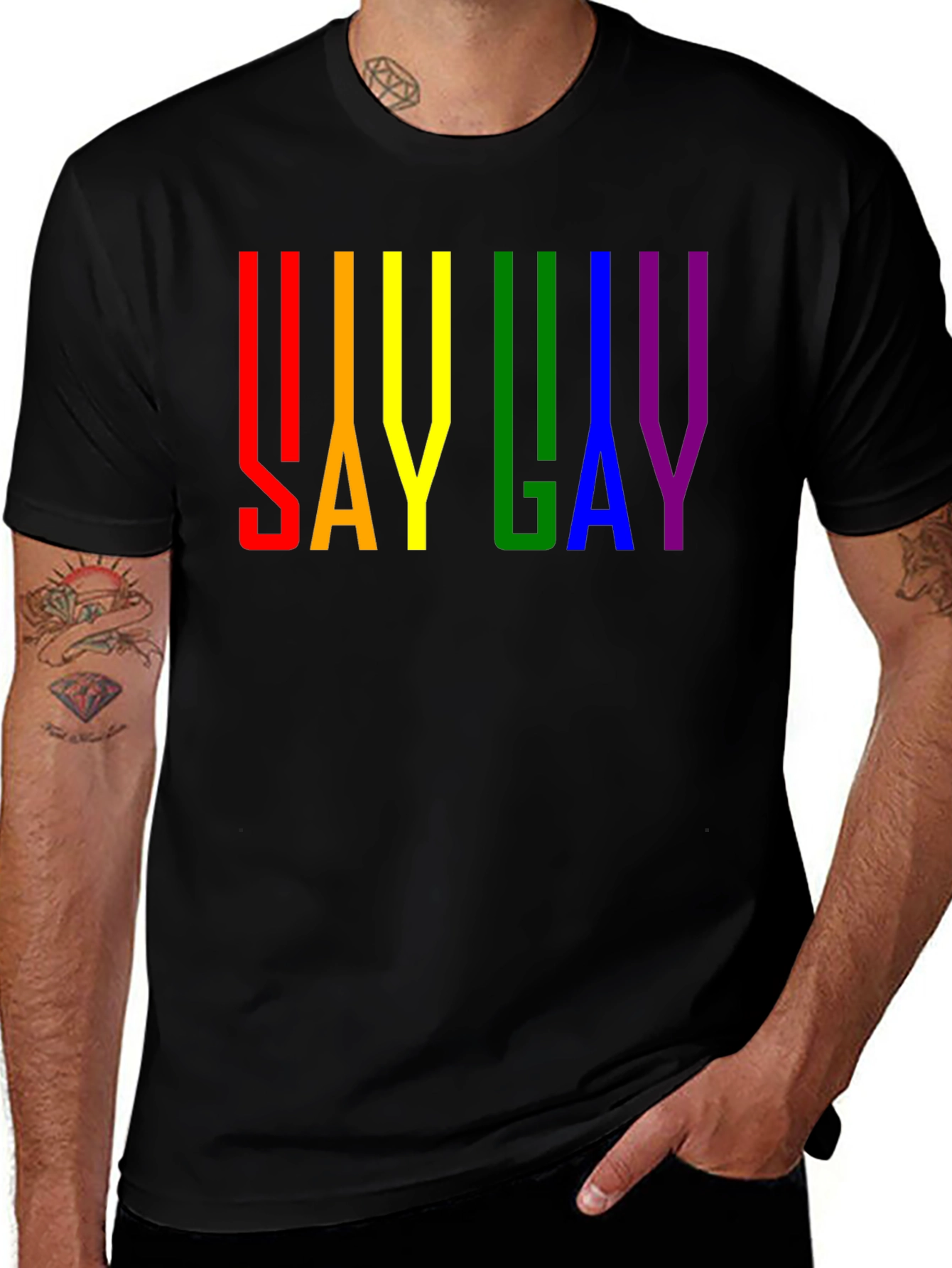 Say Gay Pride Rainbow T-Shirt