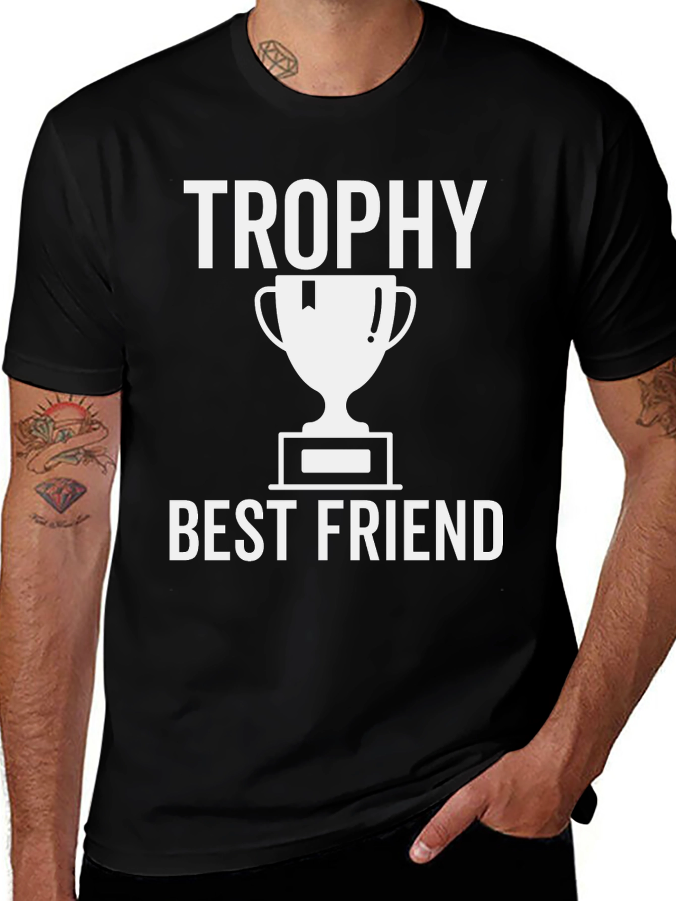 Variant 3 of Trophy Best Friend Graphic Tee - Black