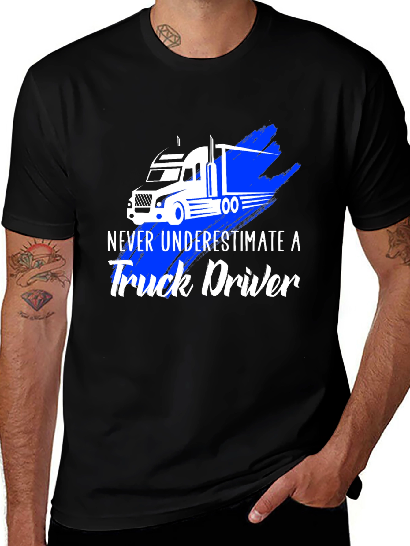 Variant 4 of Never Underestimate a Truck Driver T-Shirt