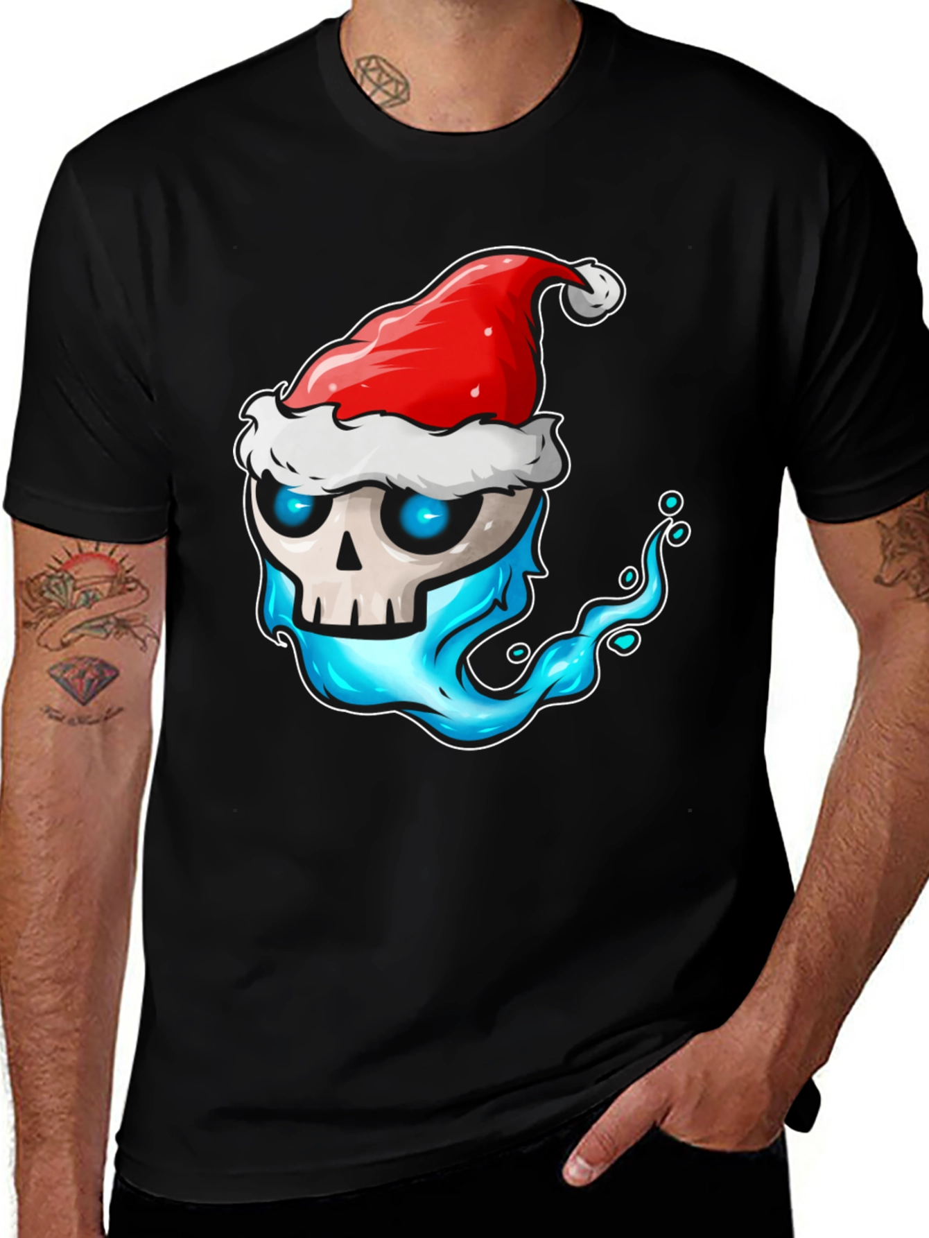 Variant 22 of Santa Skull Graphic Tee