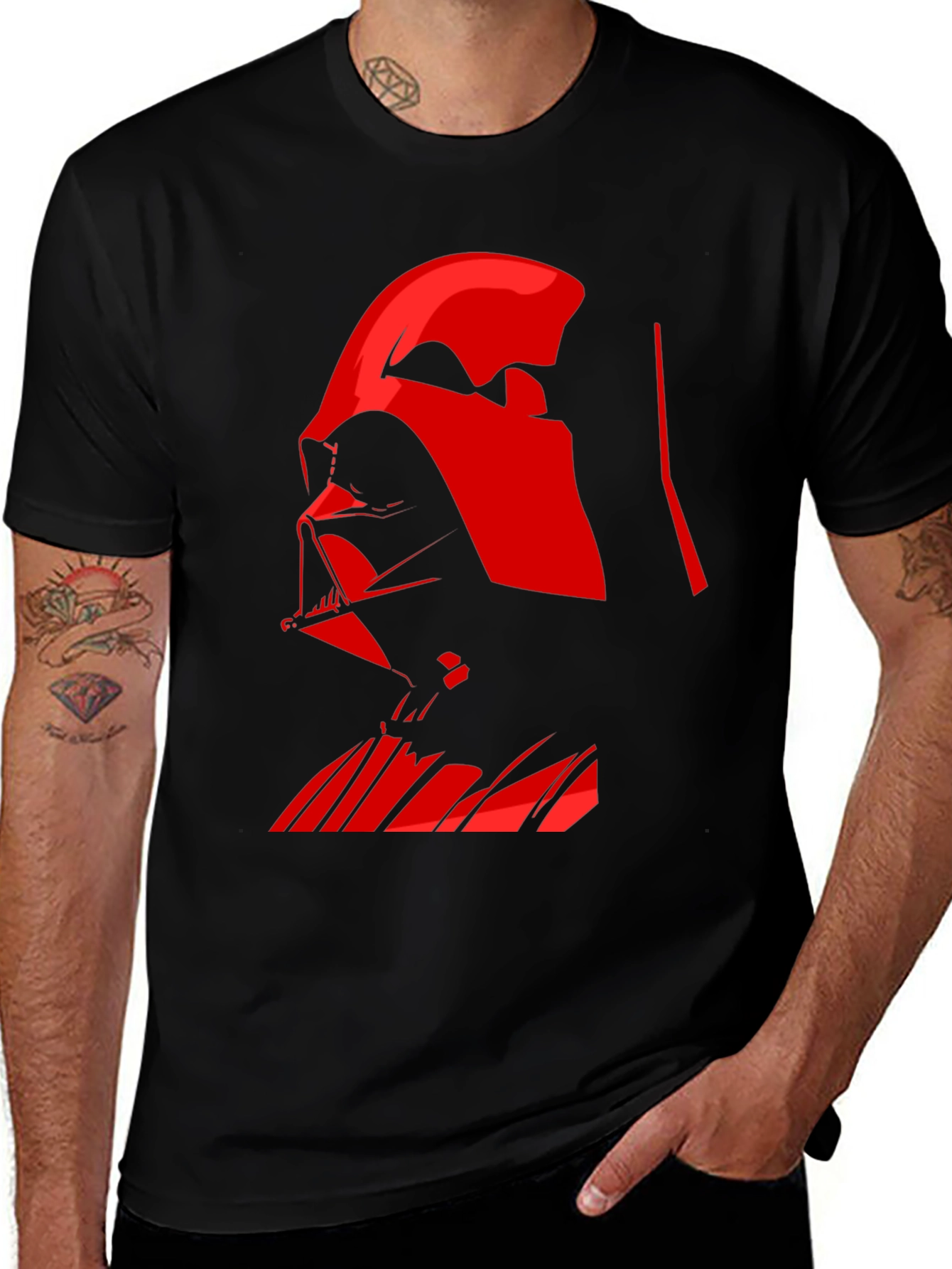 Darth Vader Red Silhouette Black T-Shirt