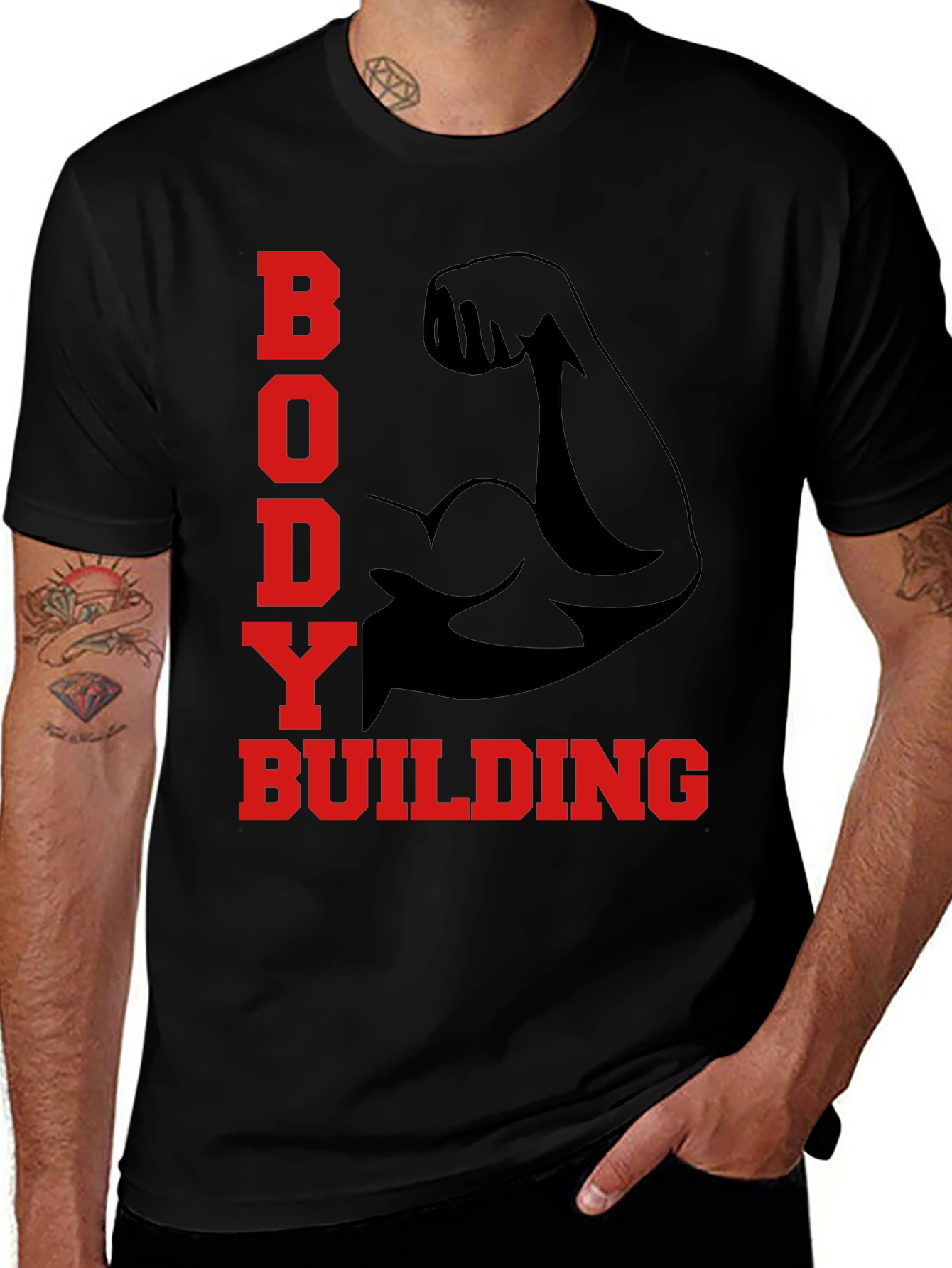 Variant 19 of Bodybuilding Muscle Tee - Gym Workout Shirt