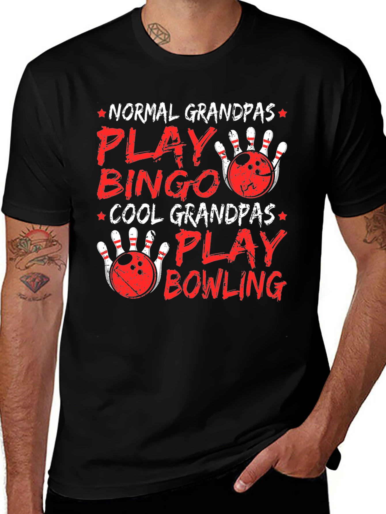 Variant 10 of Funny Grandpas Bowling T-Shirt 