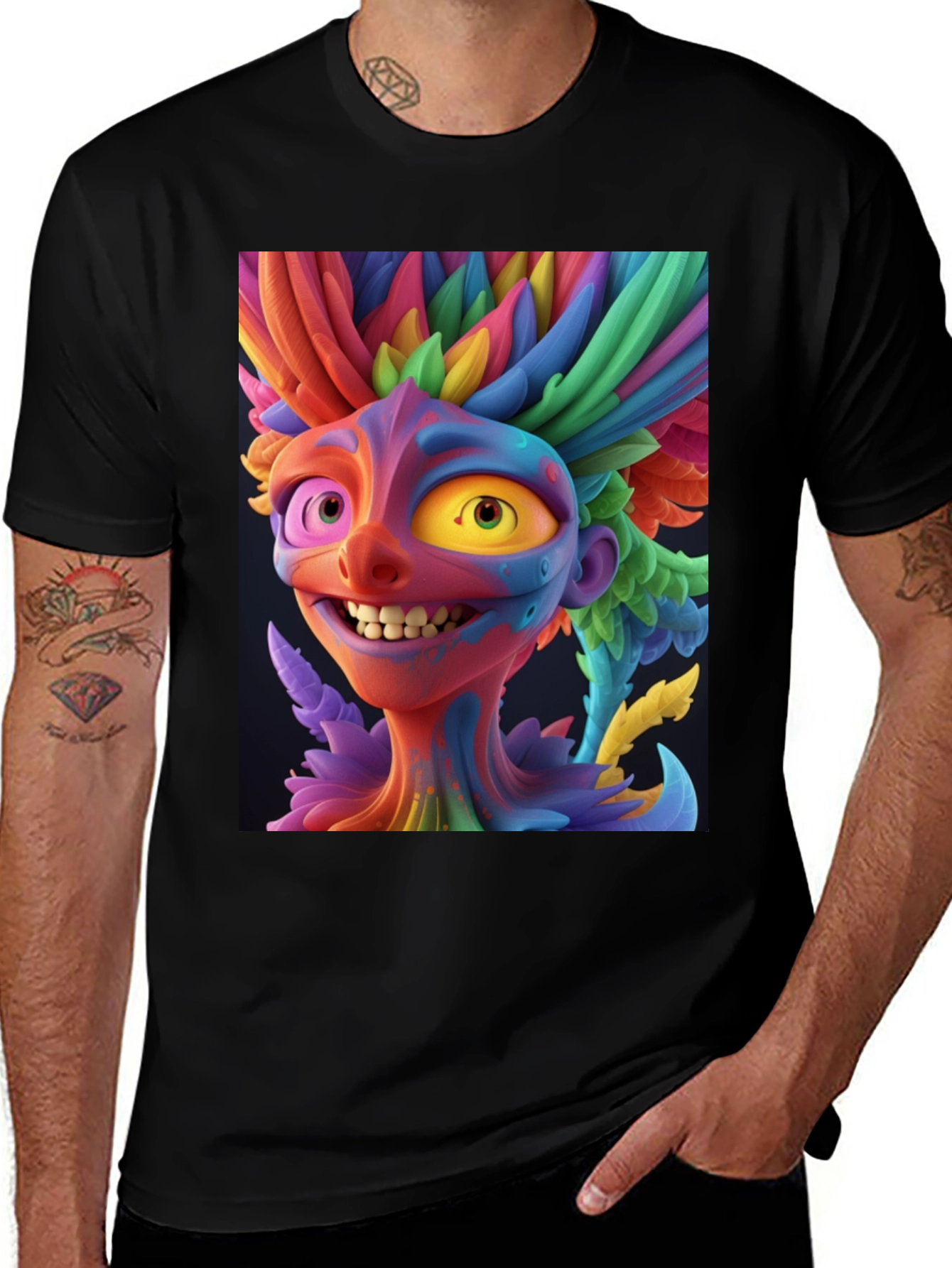 Variant 20 of Colorful Character Graphic Tee - Bold Style