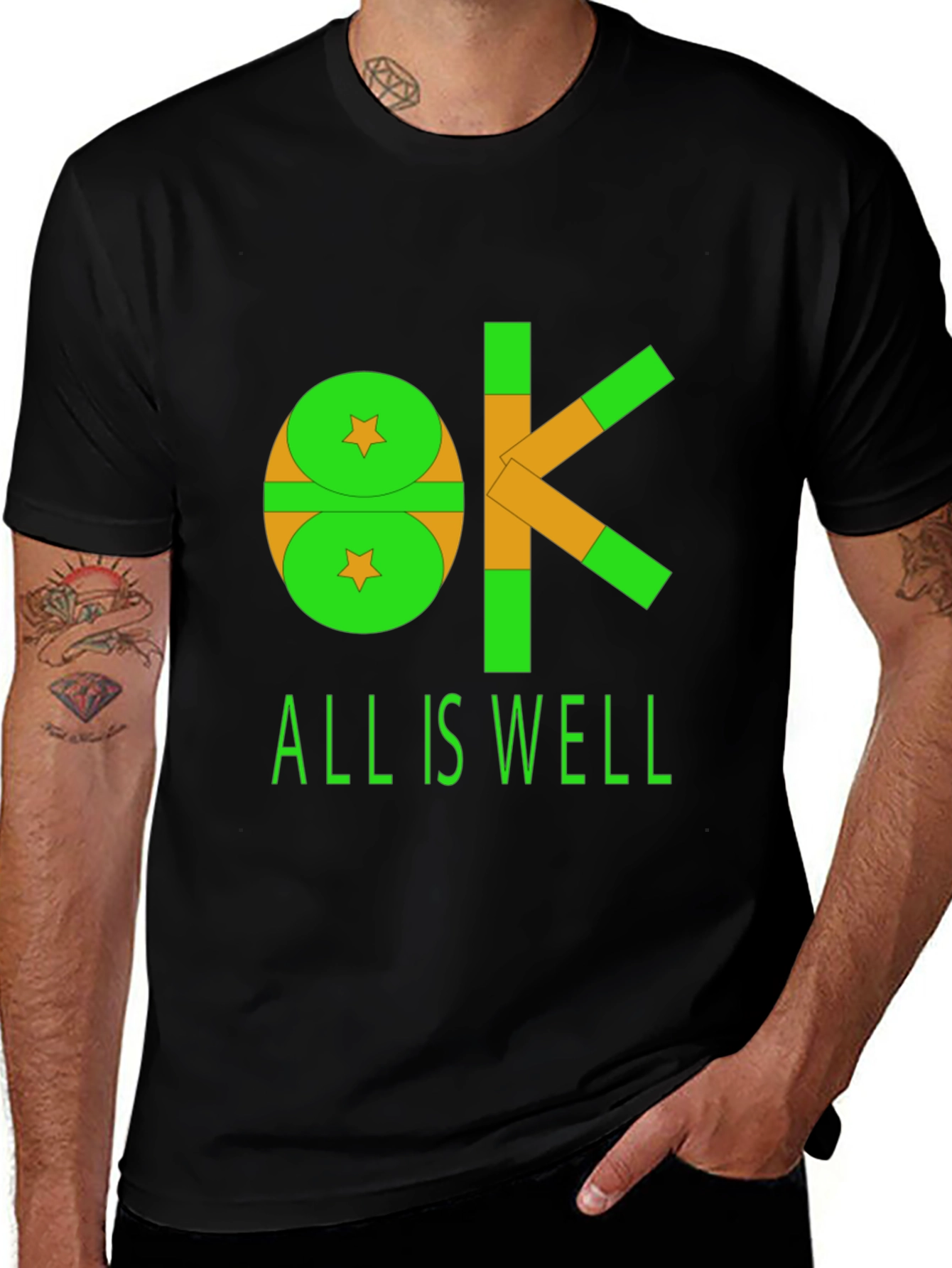 Variant 10 of OK All Is Well Graphic Tee - Black