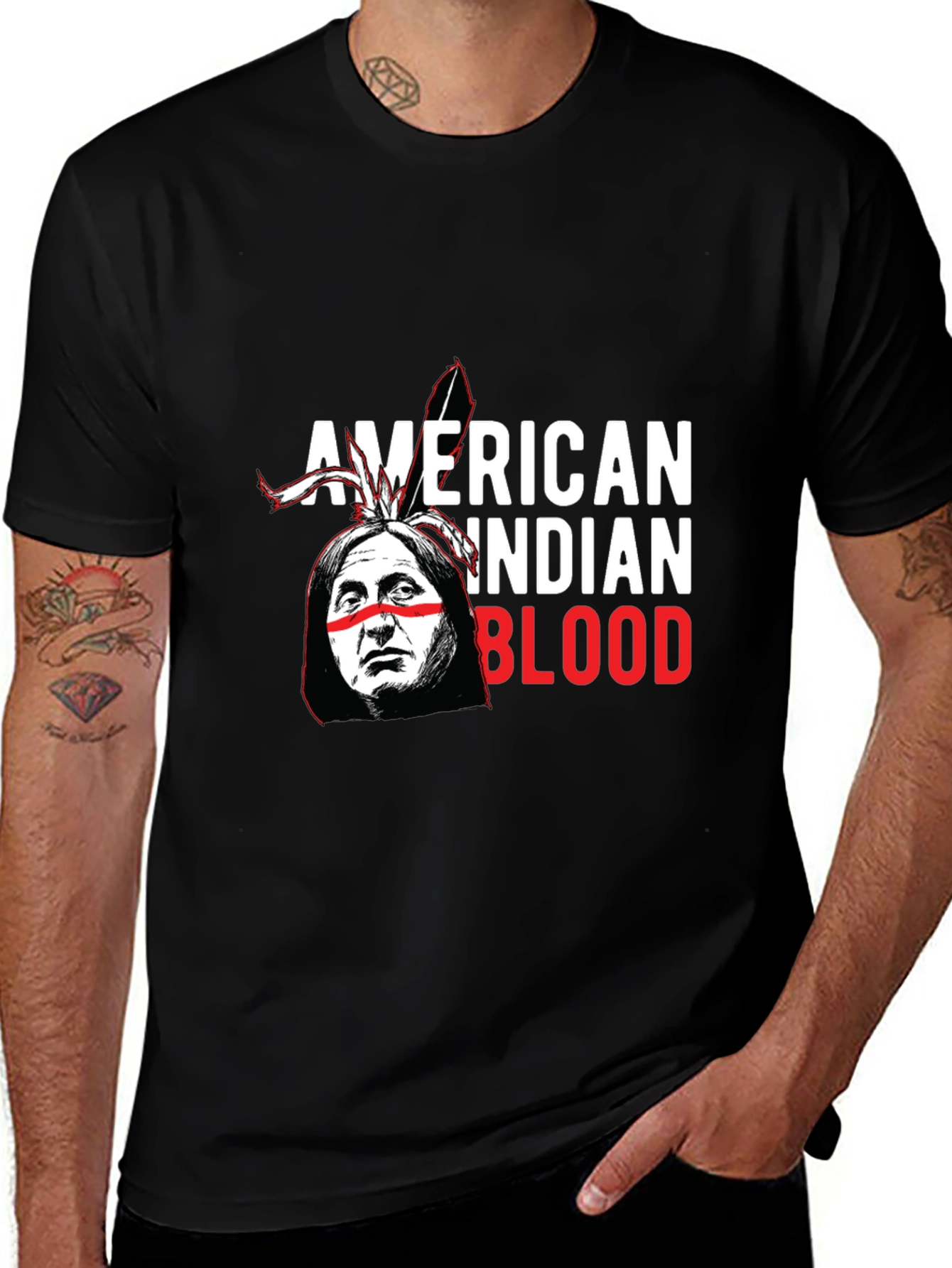 Variant 22 of American Indian Blood Graphic T-Shirt