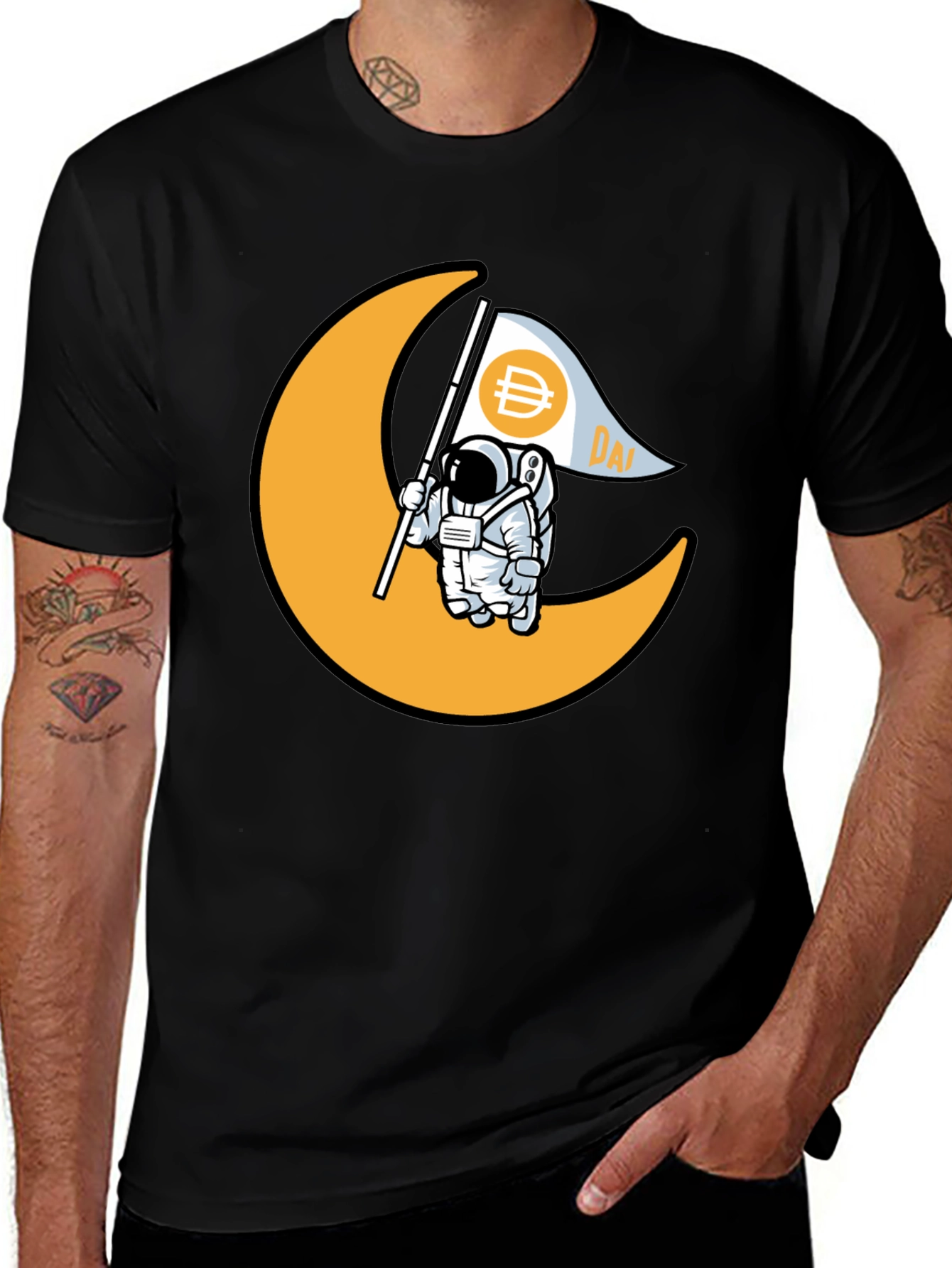 Variant 21 of Crypto Moon Landing Tee