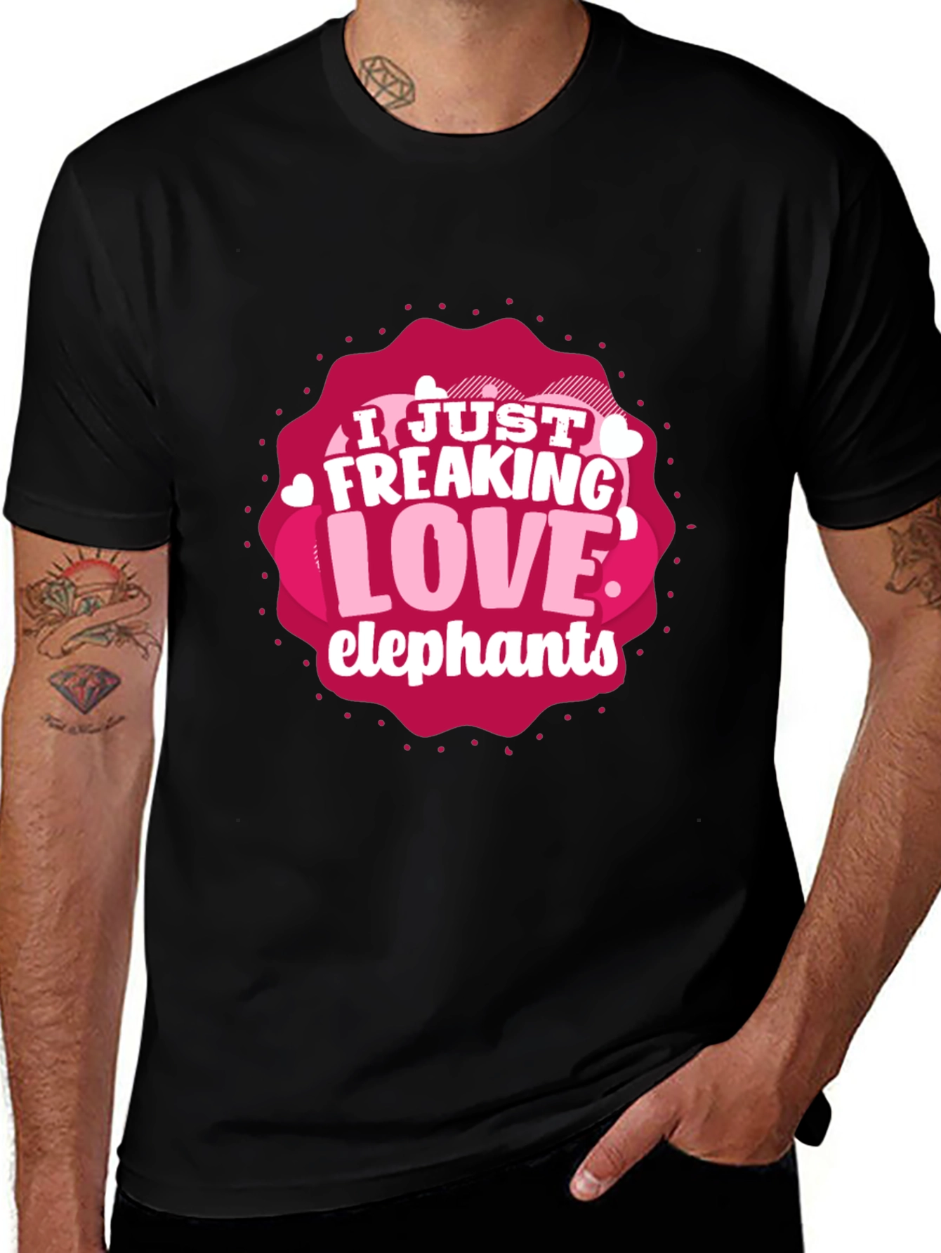 Variant 26 of Elephant Lover Graphic T-Shirt