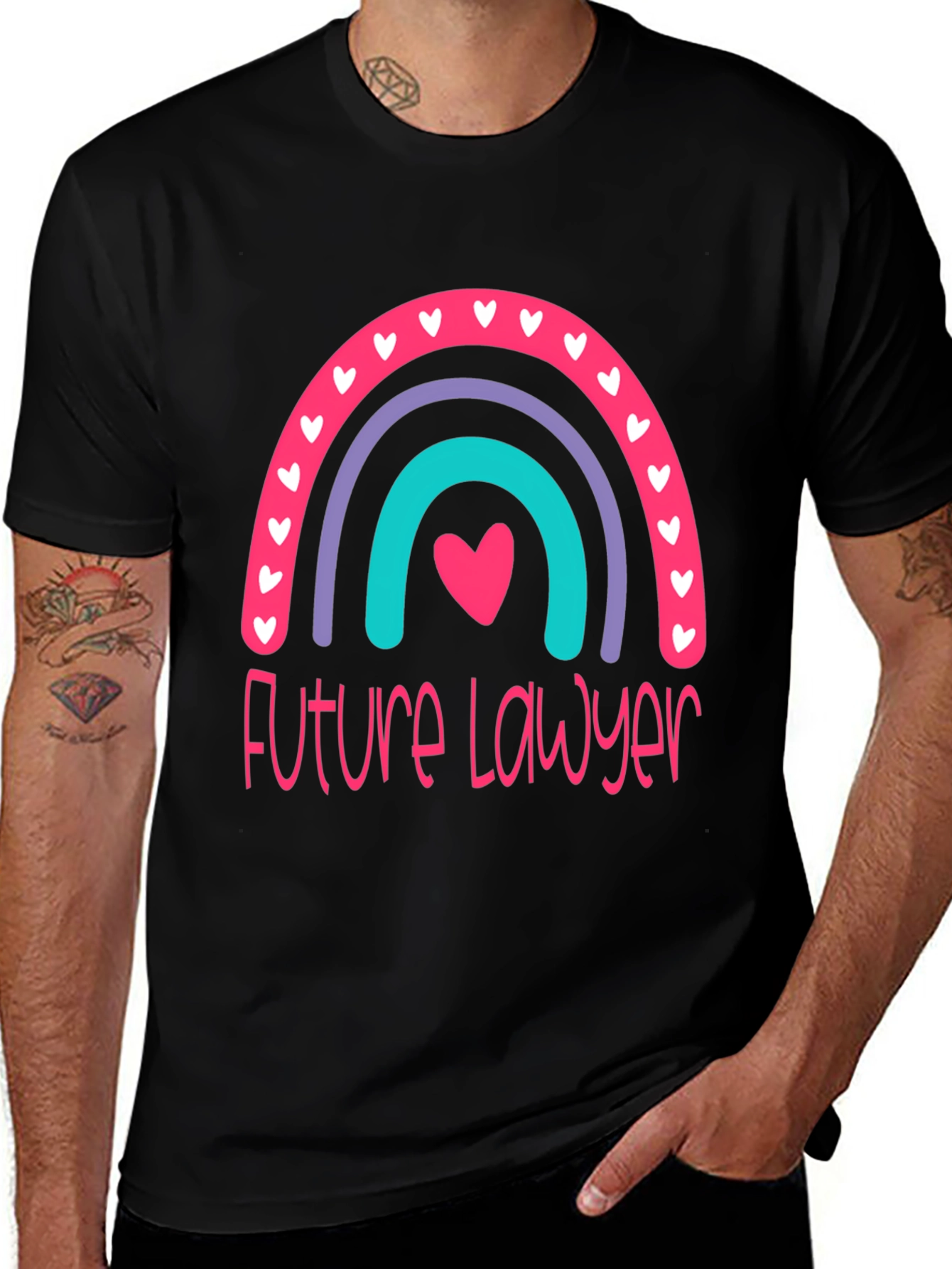 Future Lawyer Rainbow Graphic T-Shirt