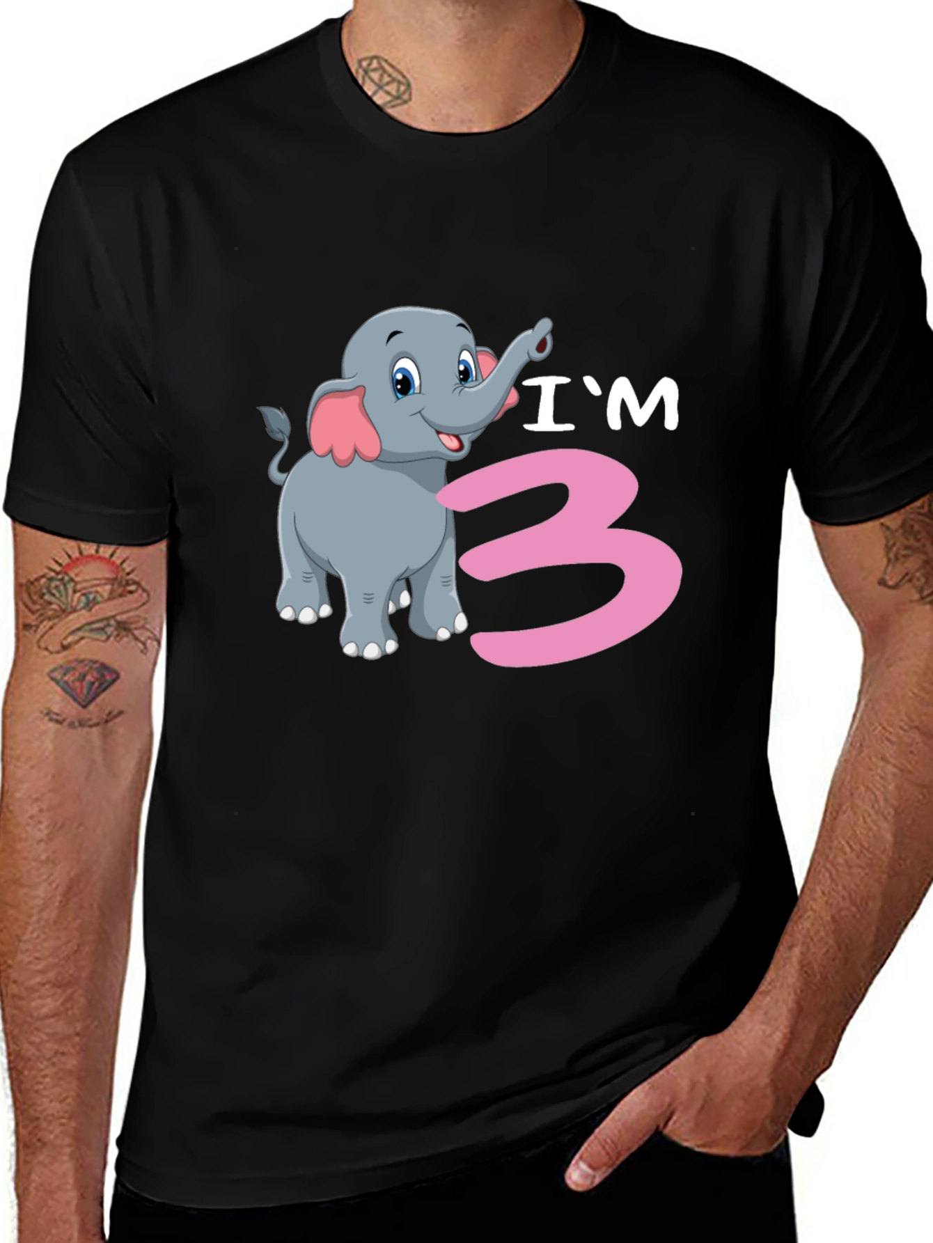 Variant 12 of I'm 3 Elephant Birthday T-Shirt