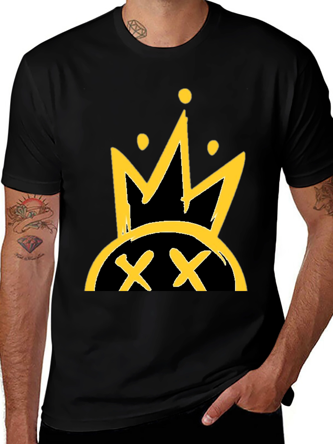 Variant 9 of Crown Graphic Black T-Shirt