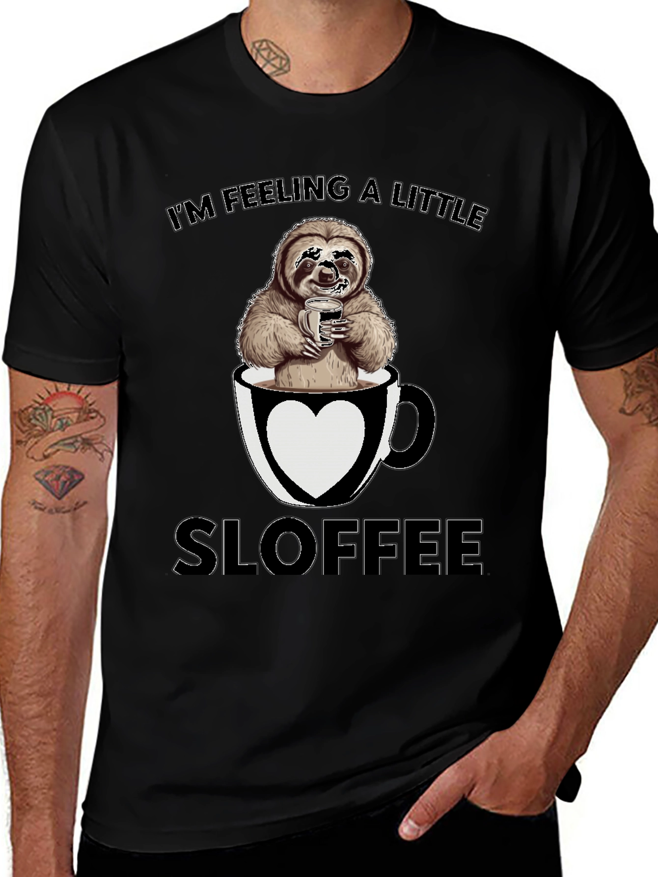 Variant 4 of Sloth Coffee Lover T-Shirt - I'm Feeling a Little Sloffee