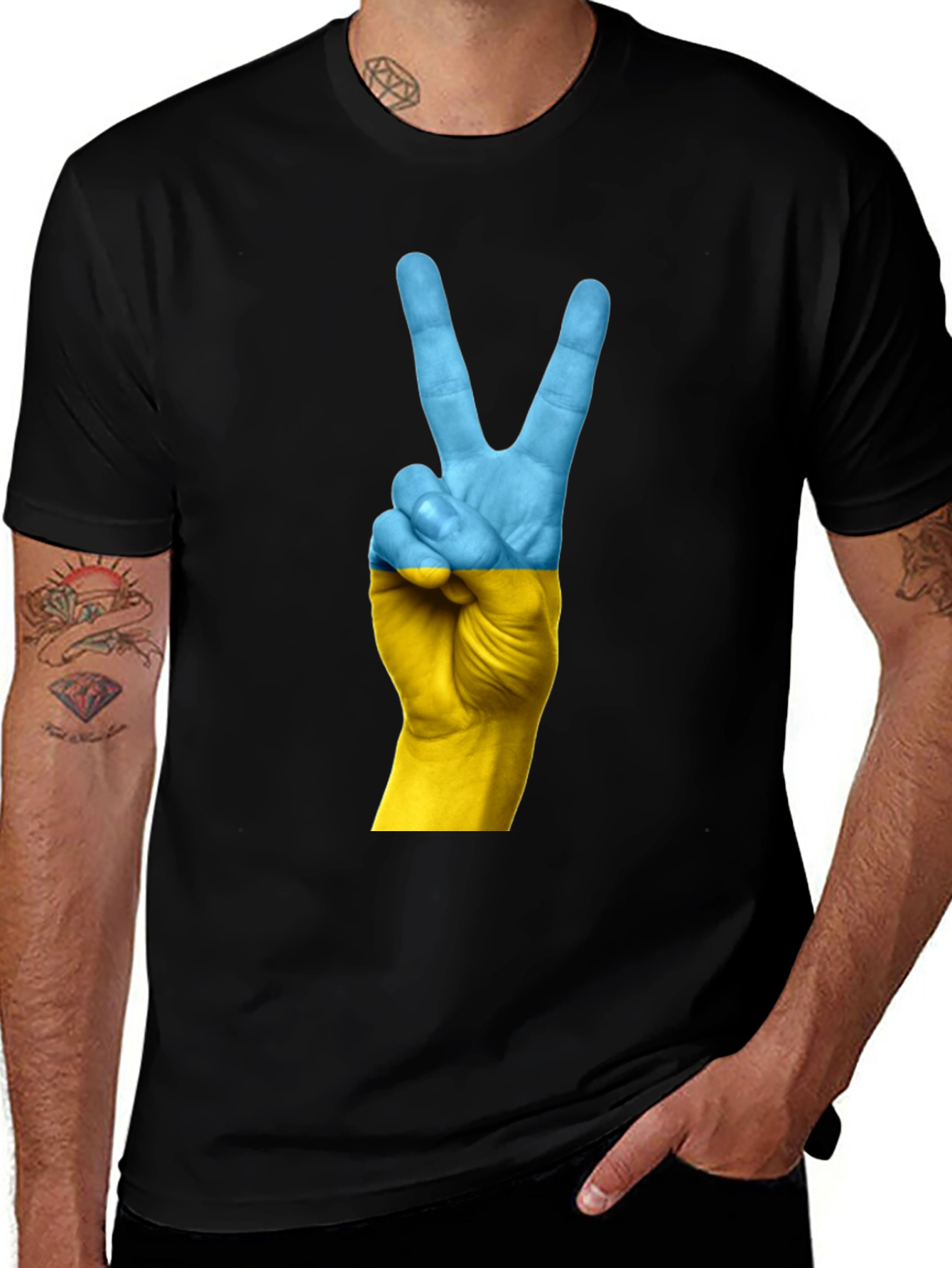 Variant 10 of Ukraine Peace Sign T-Shirt