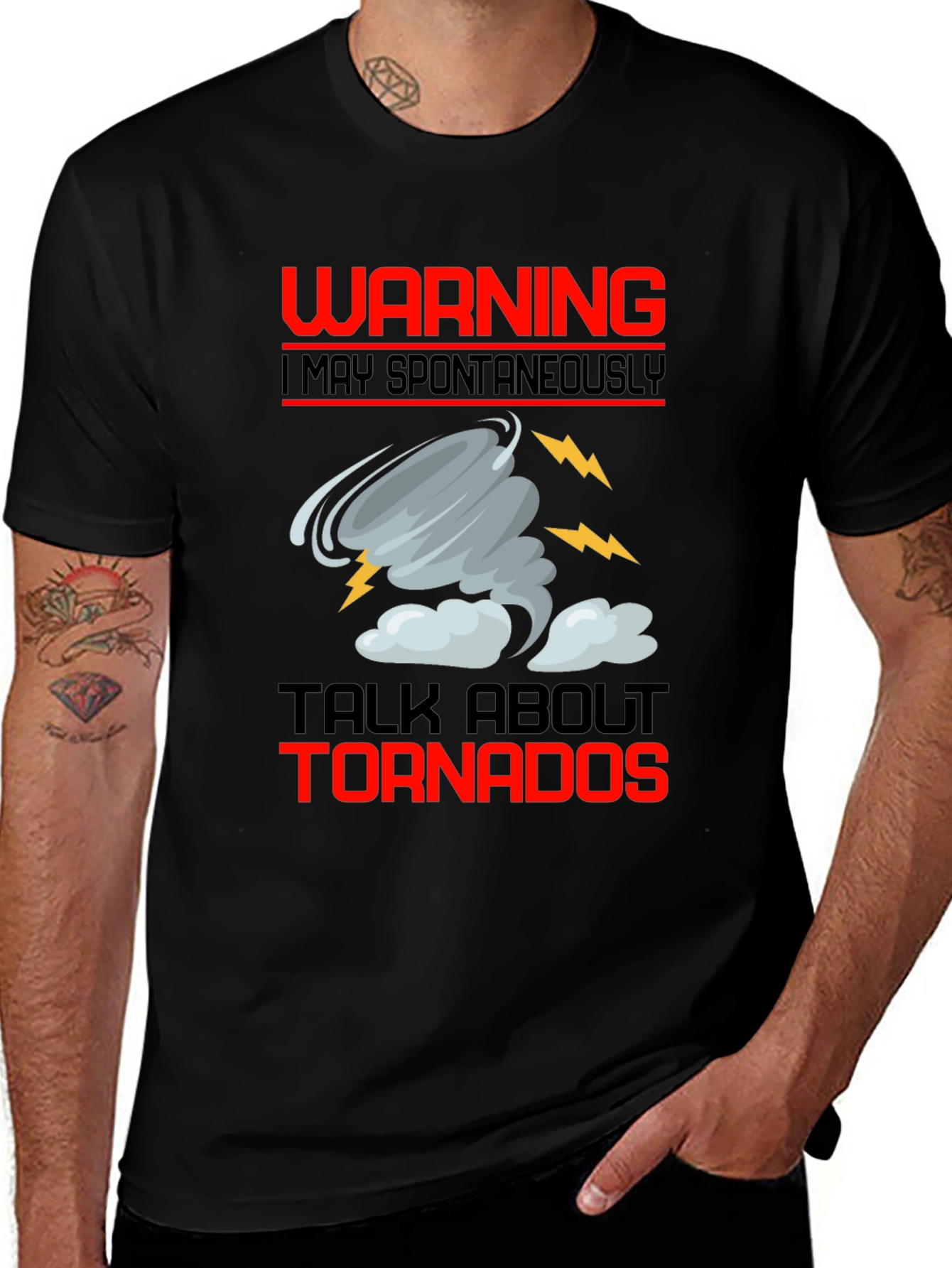 Variant 8 of Warning I May Spontaneously Talk About Tornadoes T-Shirt