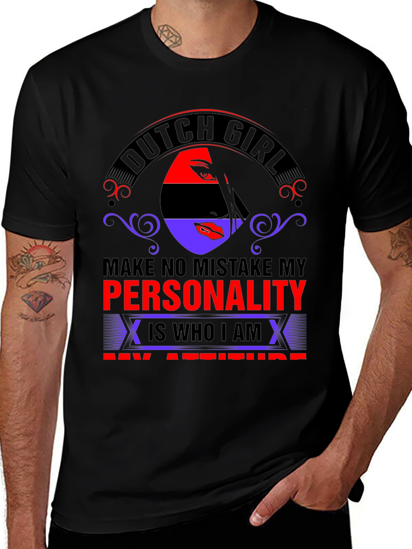 Variant 21 of Dutch Girl Personality Graphic Tee