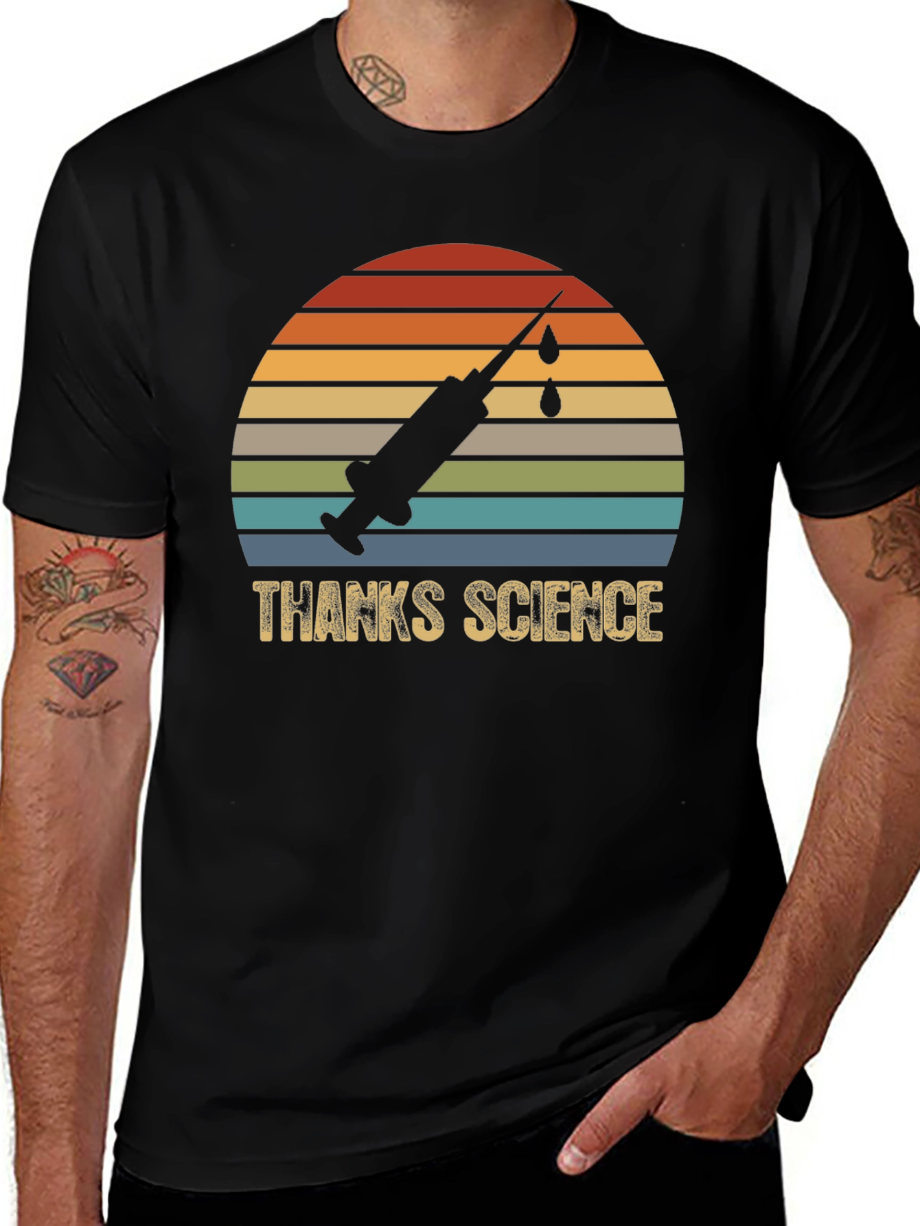 Thanks Science Retro Sunset T-Shirt