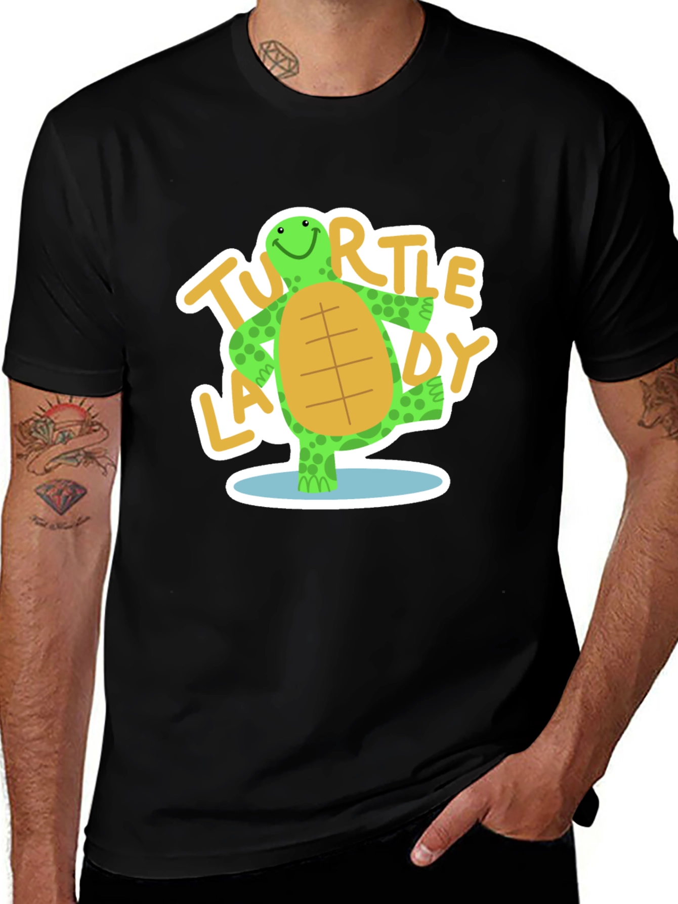 Turtle Lady T-Shirt - Black