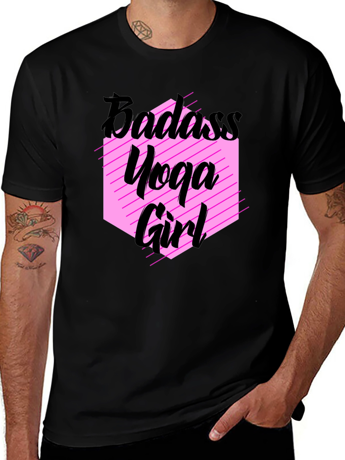 Variant 21 of Badass Yoga Girl Graphic Tee