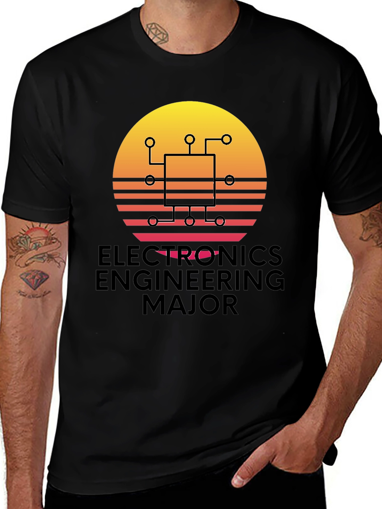 Variant 8 of Electronics Engineering Major Sunset T-Shirt