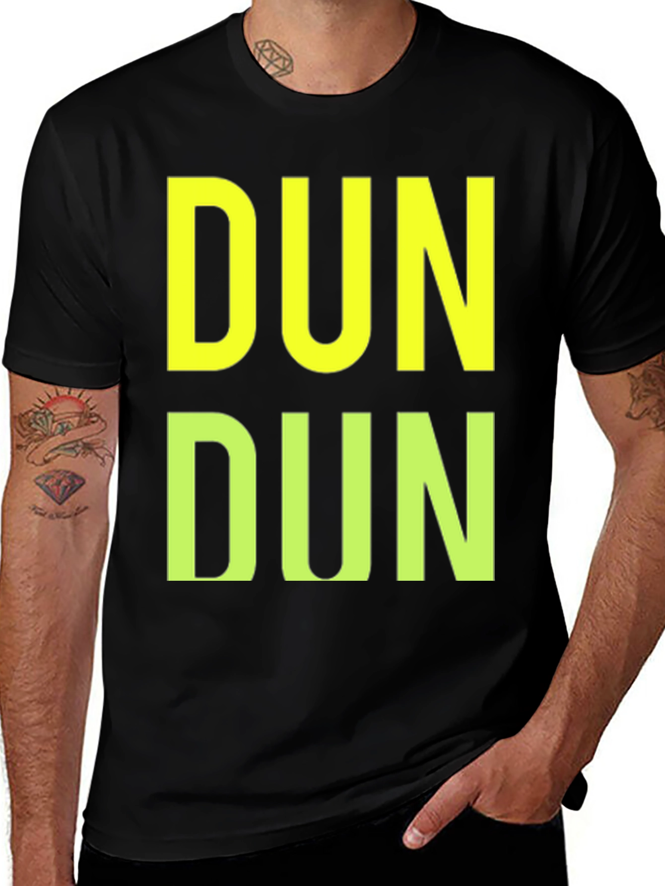 Variant 3 of Dundun Graphic Print Crew Neck T-Shirt