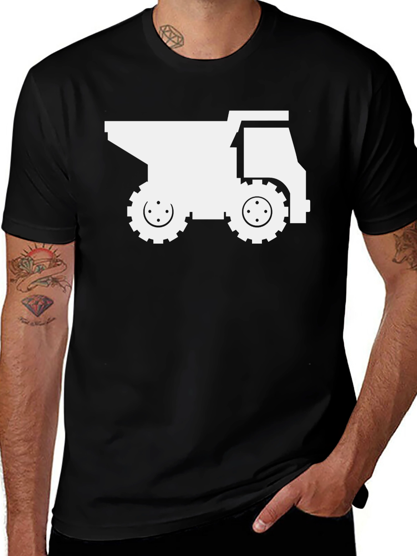 Variant 5 of Black Dump Truck Graphic Tee