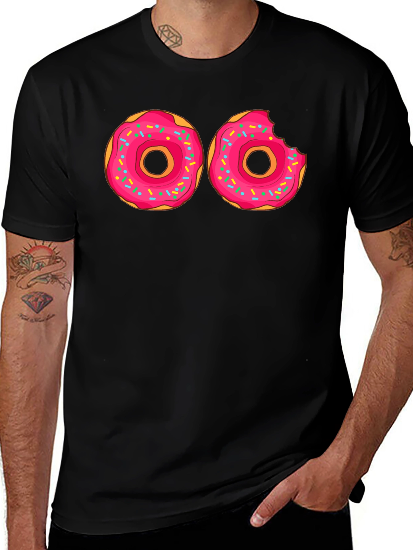 Variant 25 of Donut Worry Be Happy Graphic Tee