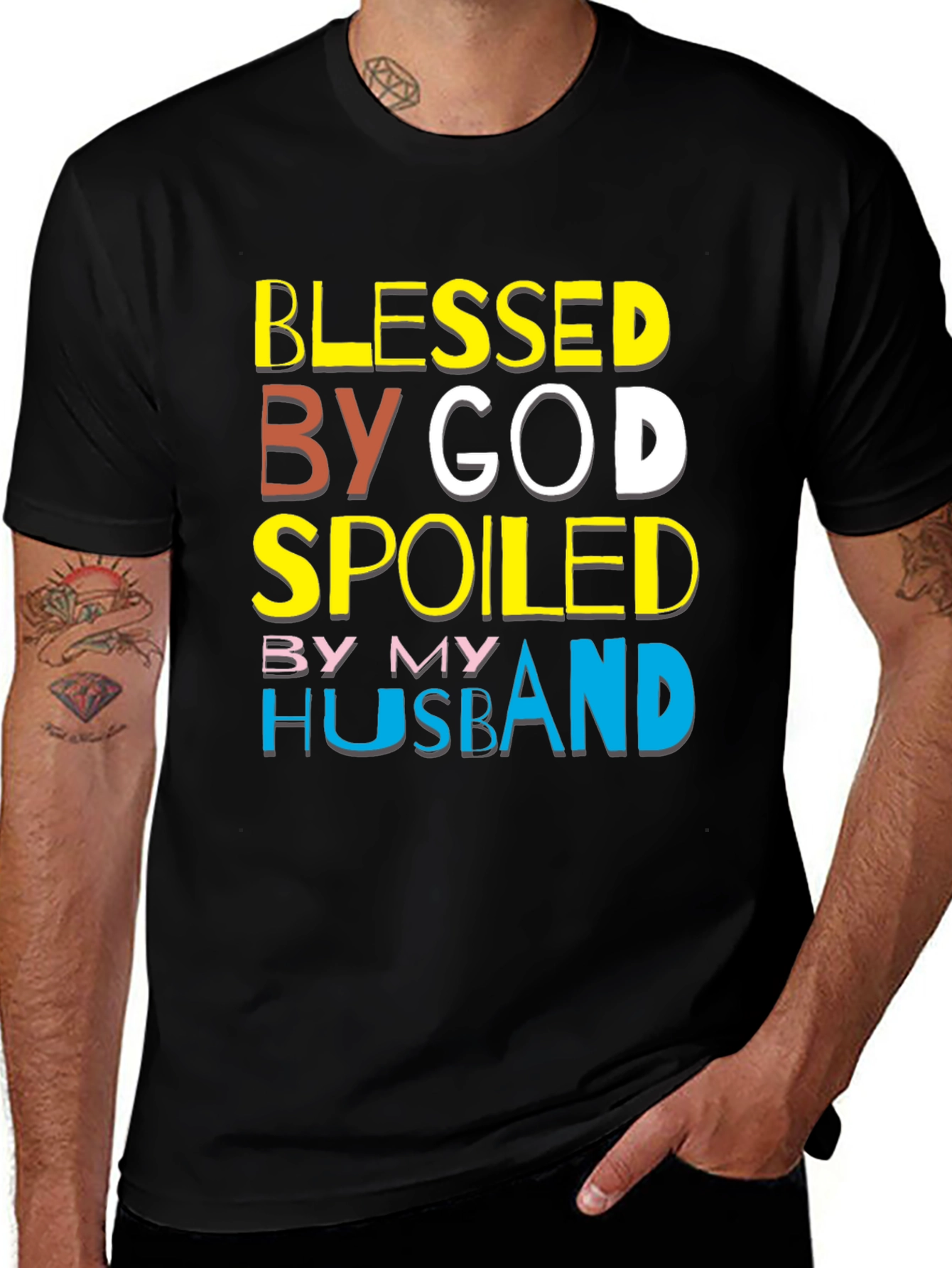 Variant 28 of Blessed By God Spoiled By My Husband T-Shirt