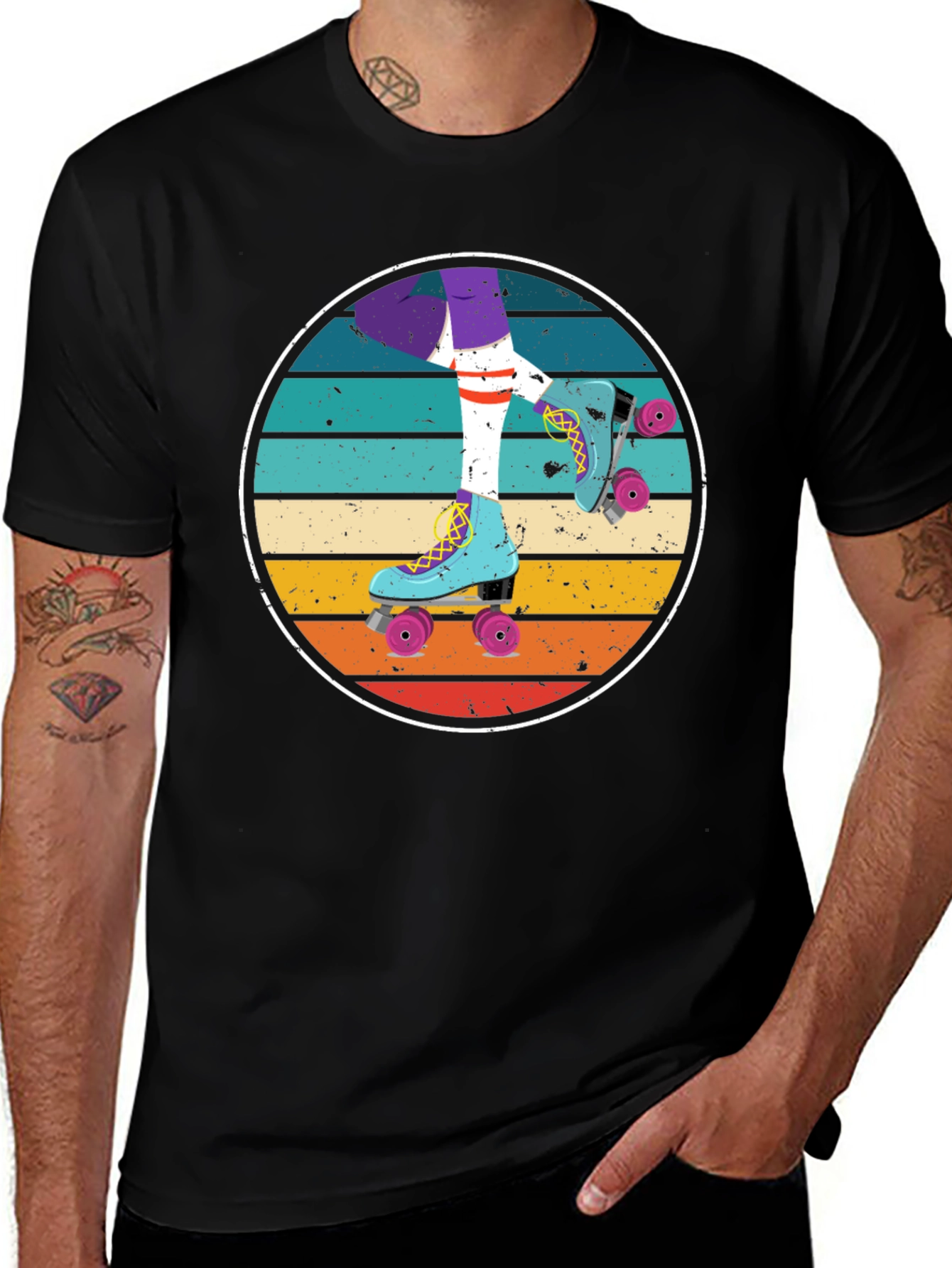 Retro Roller Skate T-Shirt - Vintage 70s Design