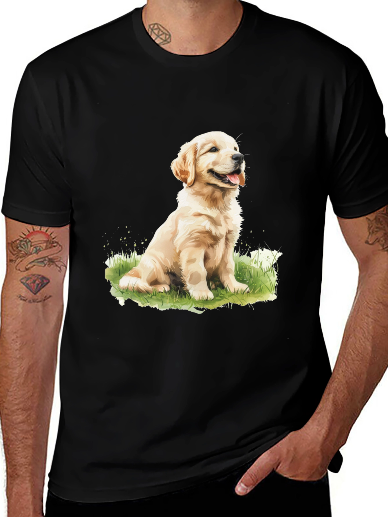 Variant 24 of Golden Retriever Puppy T-Shirt - Cute Dog Lover Tee