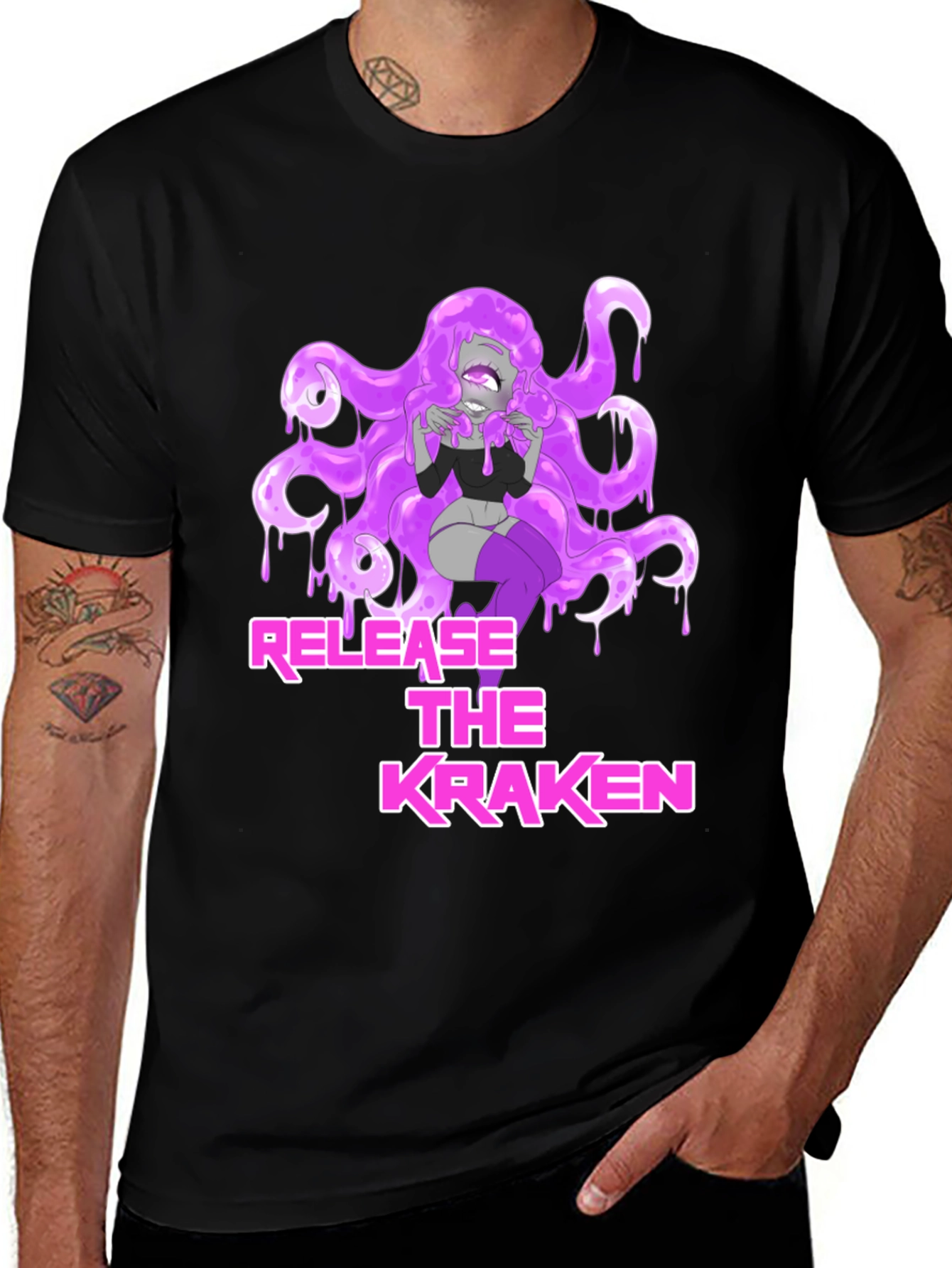 Release the Kraken Graphic Tee - Black