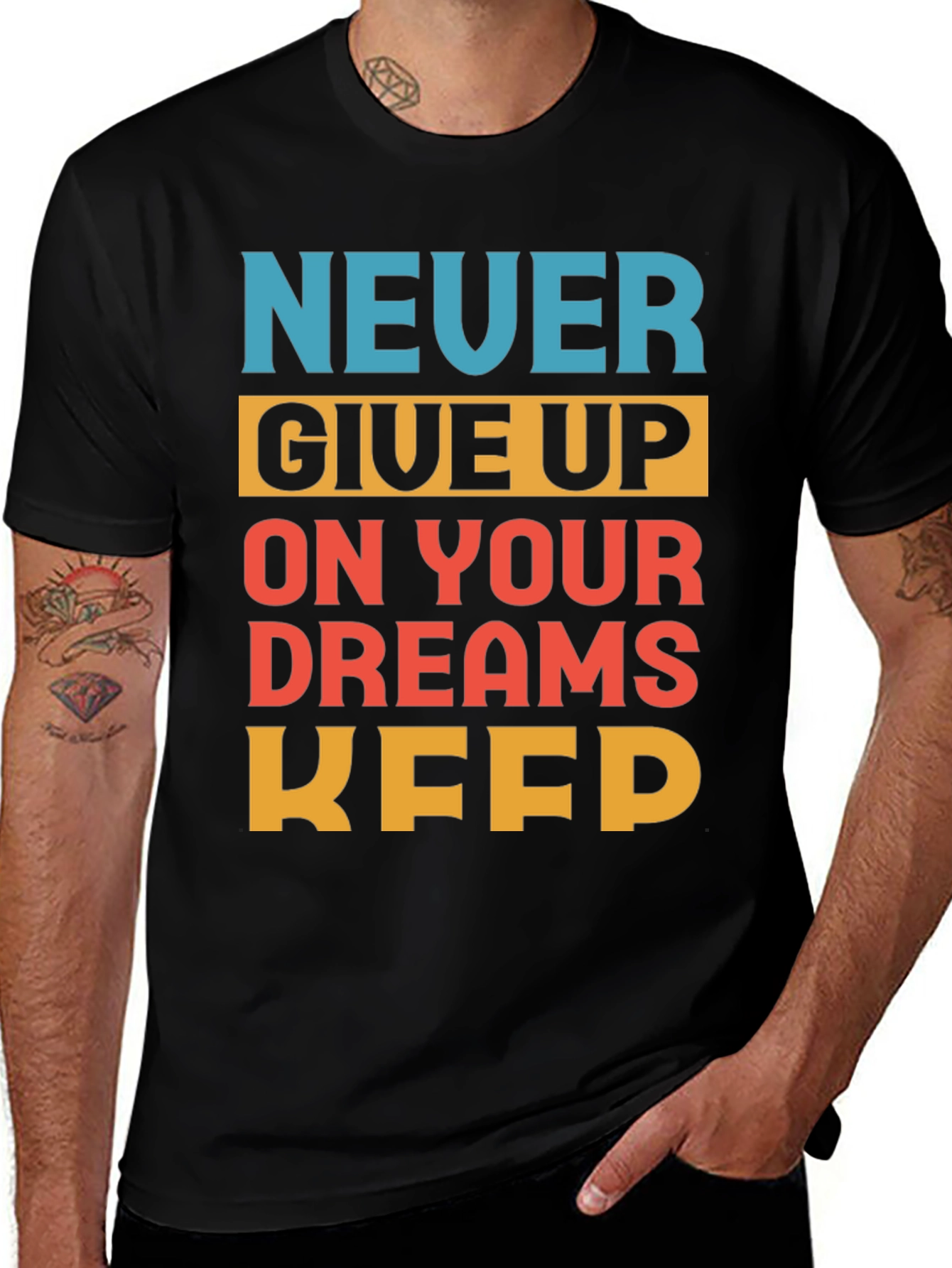 Variant 17 of Motivational Never Give Up T-Shirt