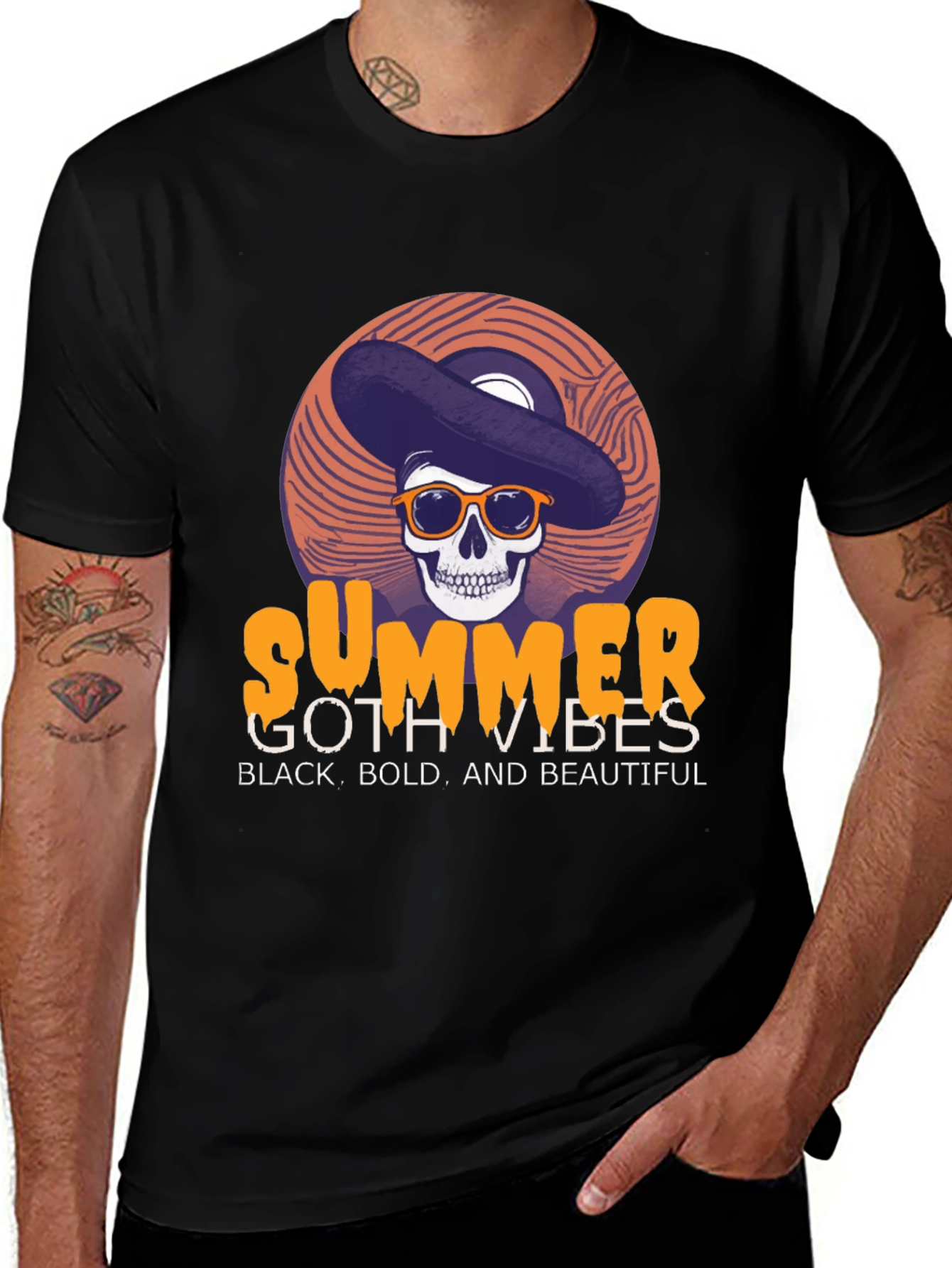 Variant 18 of Summer Goth Vibes Graphic T-Shirt