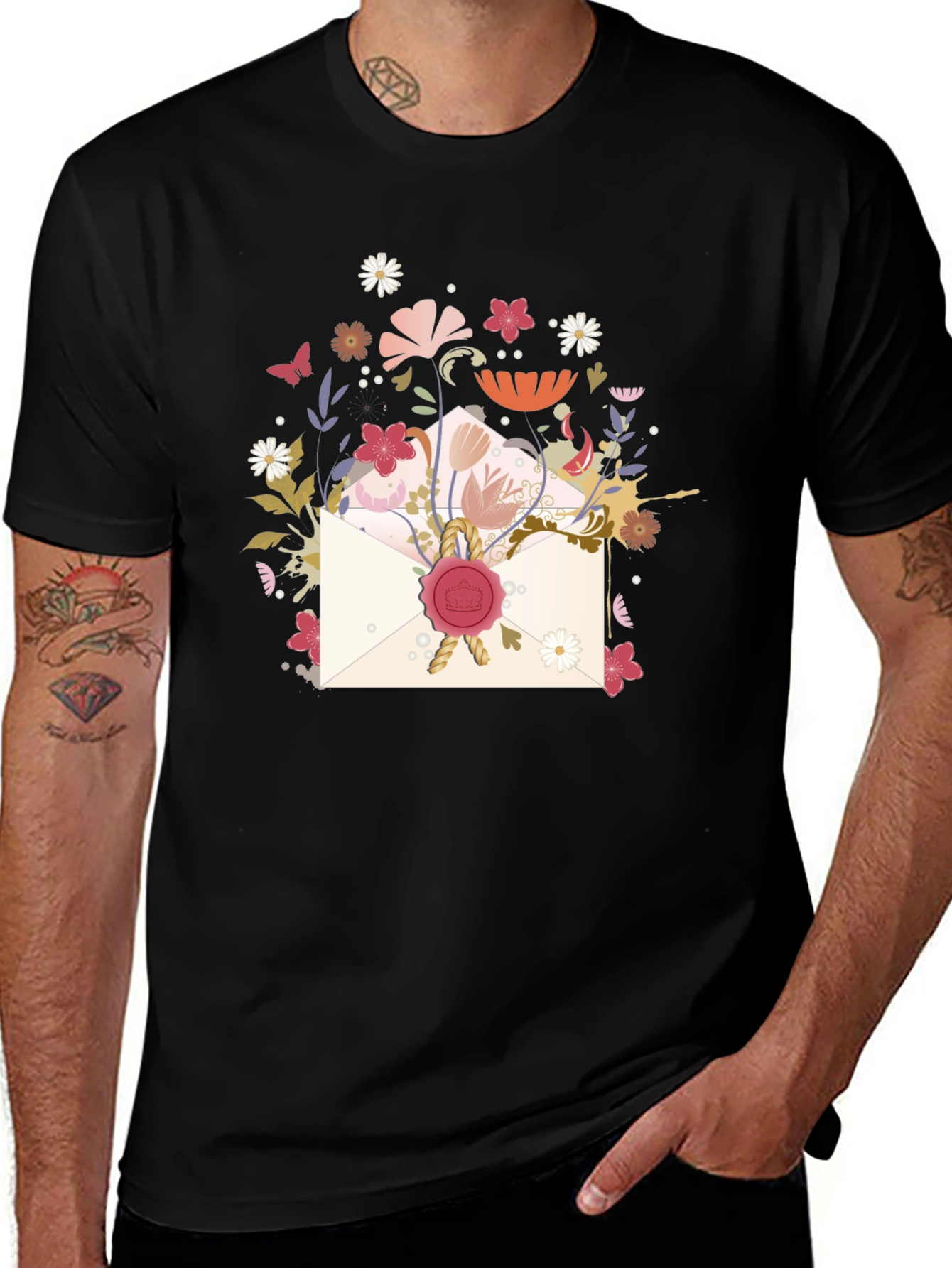 Variant 18 of Floral Envelope Graphic Tee