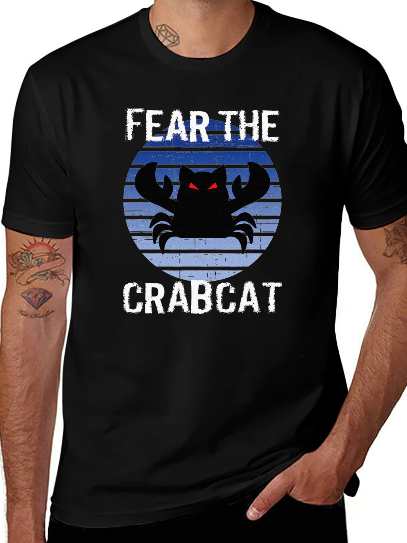 Variant 4 of Fear The Crabcat T-Shirt Funny Graphic Tee