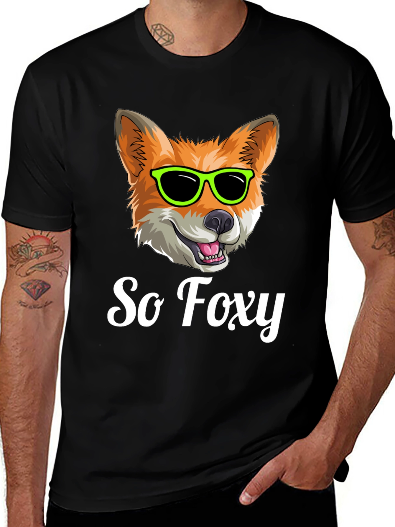 Variant 2 of So Foxy T-Shirt - Cool Fox with Sunglasses