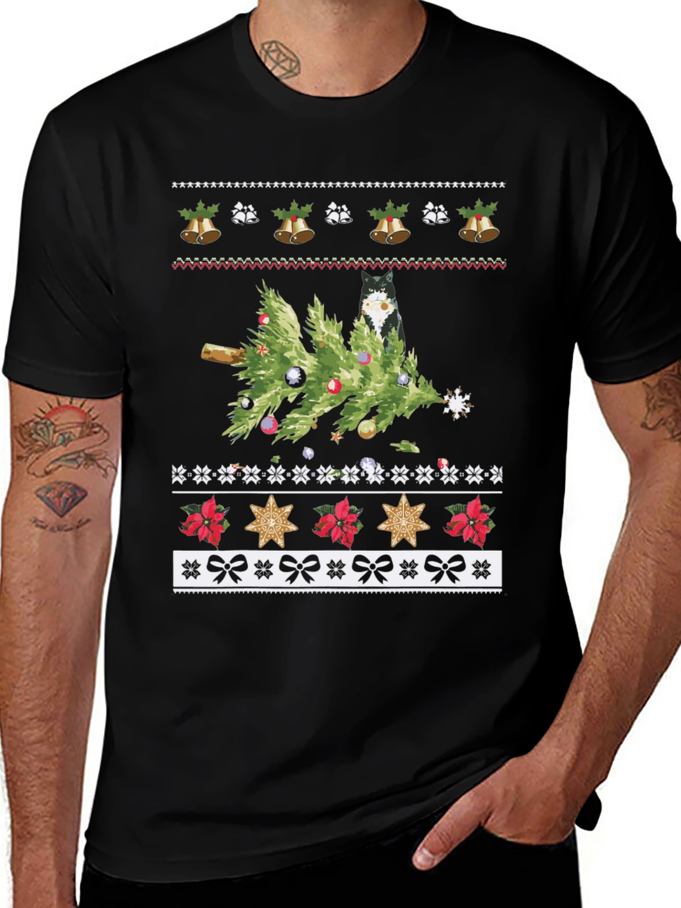 Variant 26 of Cat Christmas Tree T-Shirt