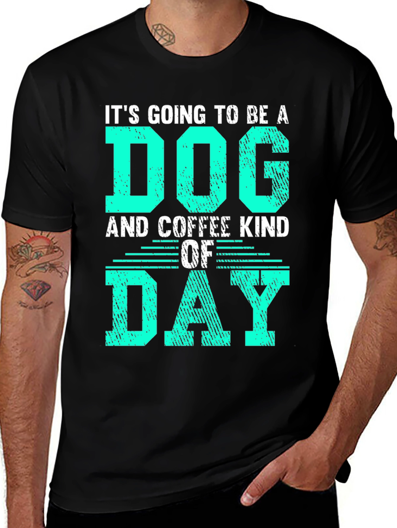 Variant 3 of Dog and Coffee Kind of Day Graphic T-Shirt