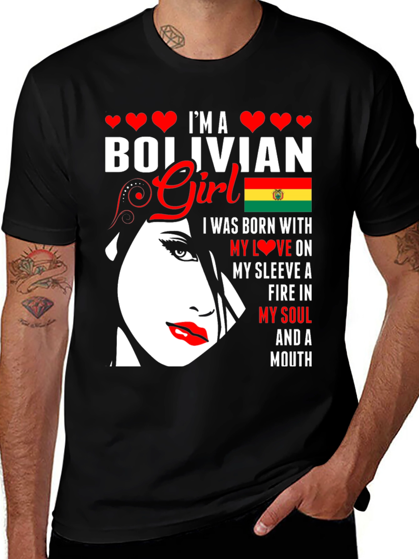 Bolivian Girl T-Shirt - Patriotic Pride