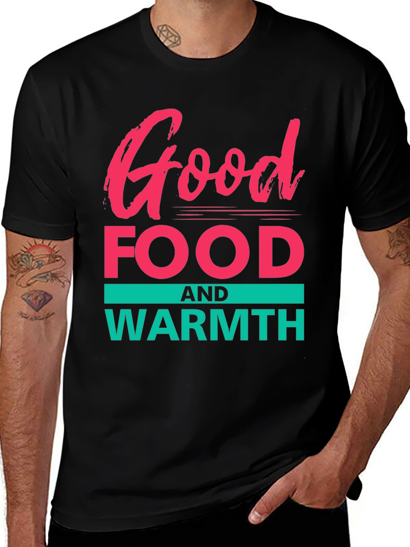 Variant 29 of Good Food & Warmth Graphic Tee - Black
