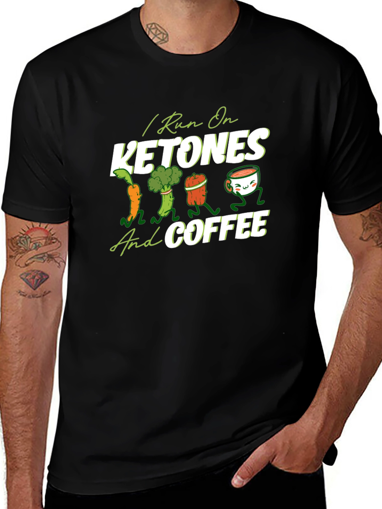 Variant 7 of I Run on Ketones and Coffee Graphic Tee
