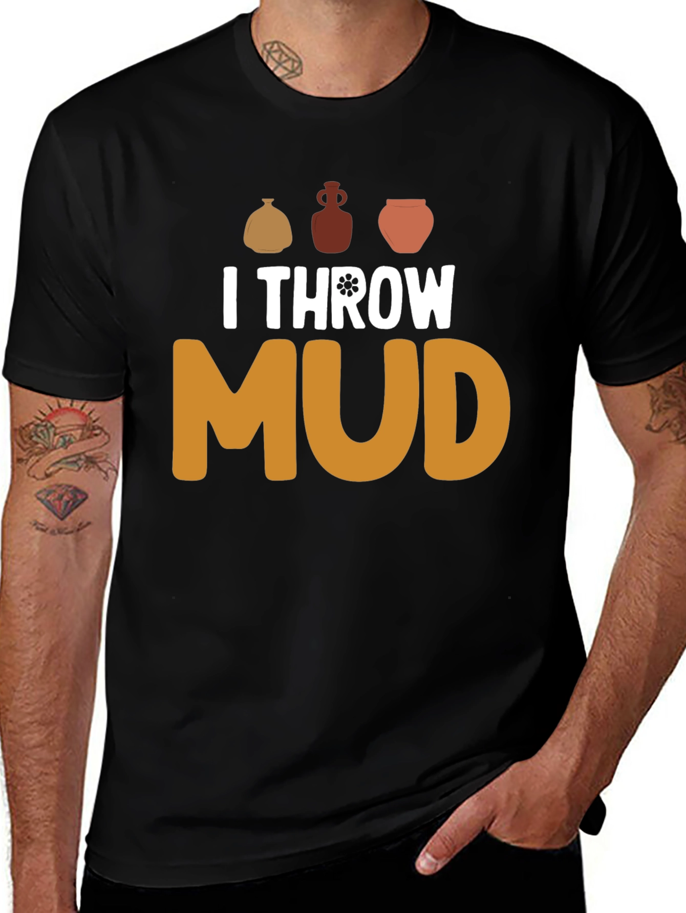 Variant 8 of I Throw Mud Pottery T-Shirt