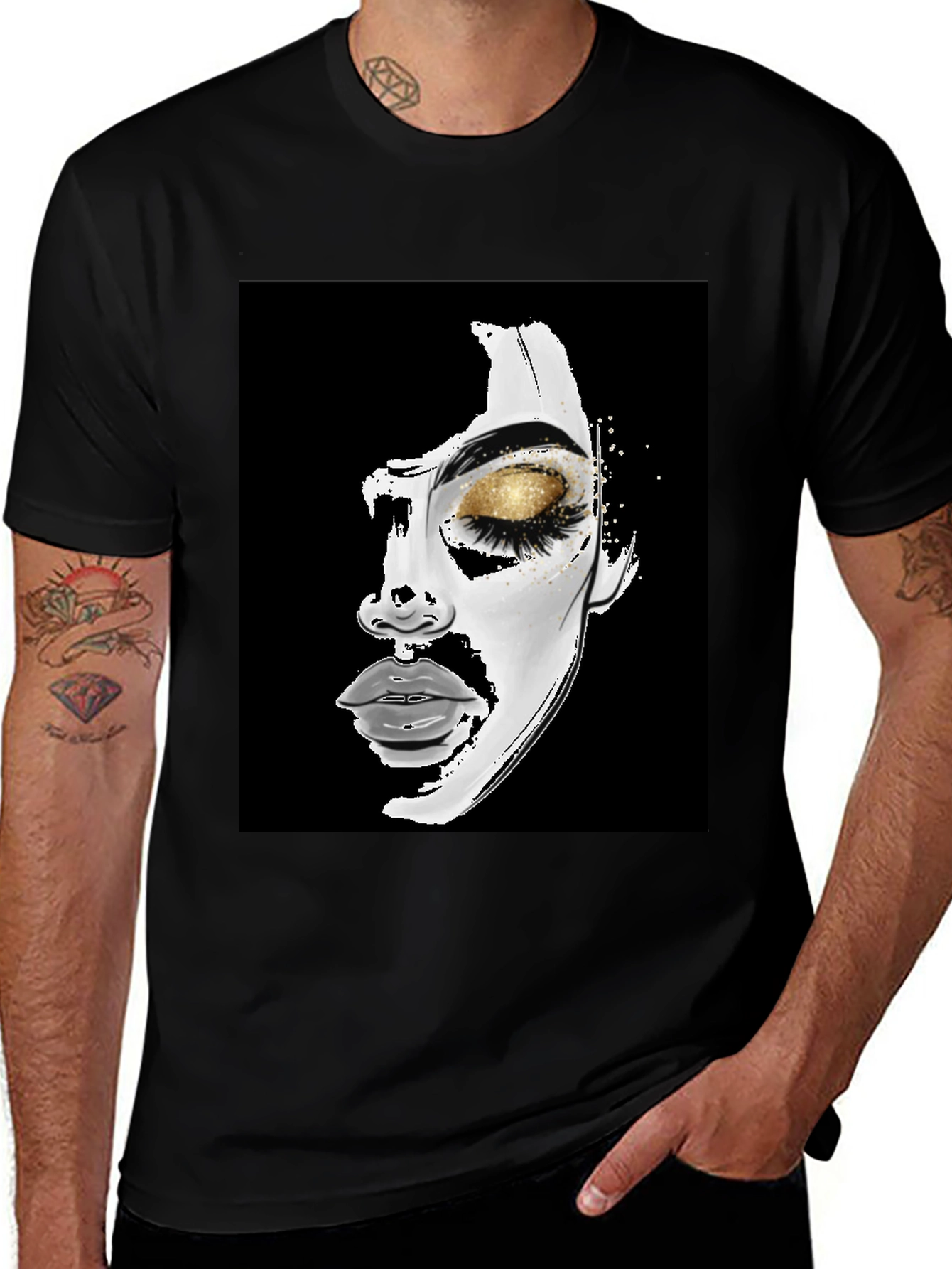 Variant 25 of Artistic Woman's Face Graphic Tee