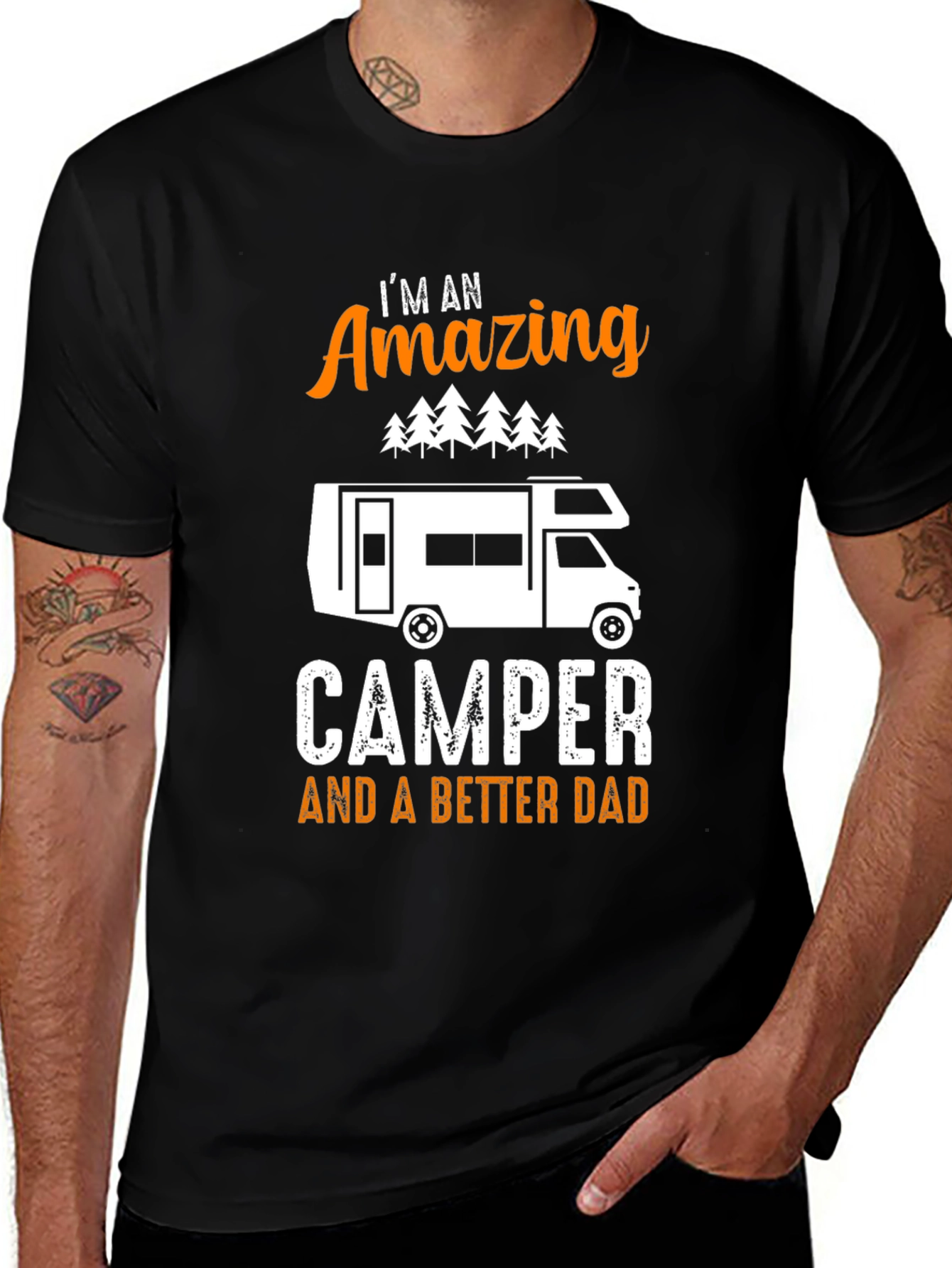 Variant 27 of Amazing Camper Dad Graphic Tee