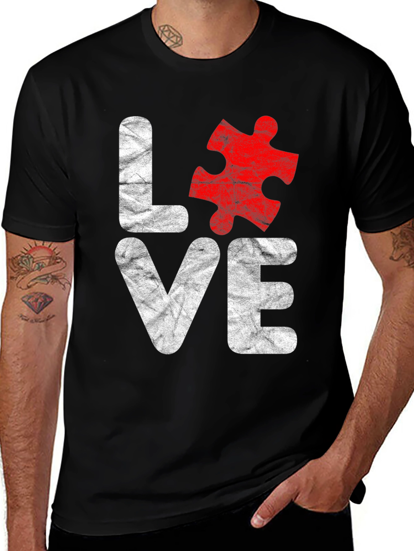 Variant 9 of Love Autism Awareness T-Shirt Puzzle Piece