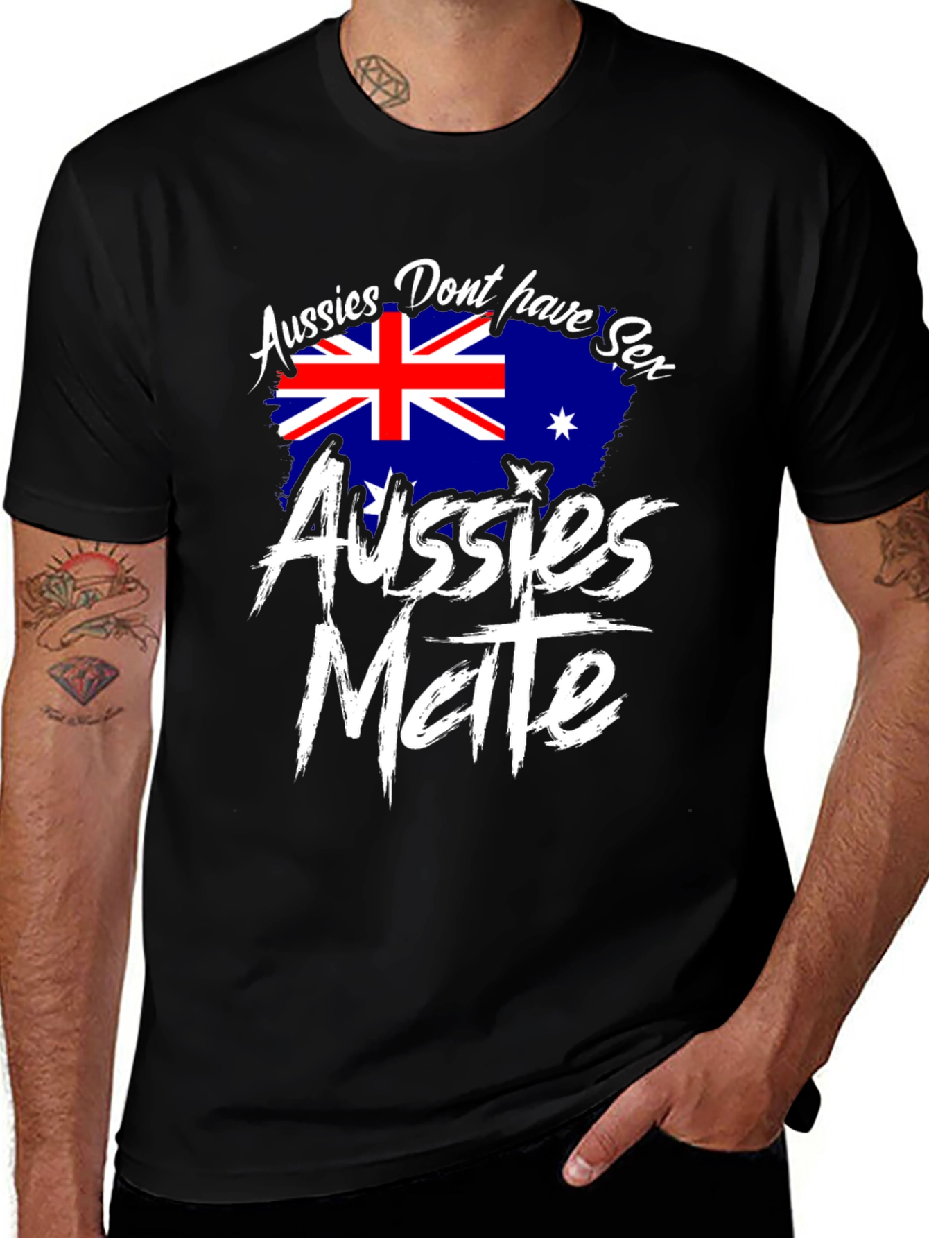 Aussies Mate Graphic T-Shirt - Funny Australian Pride Tee