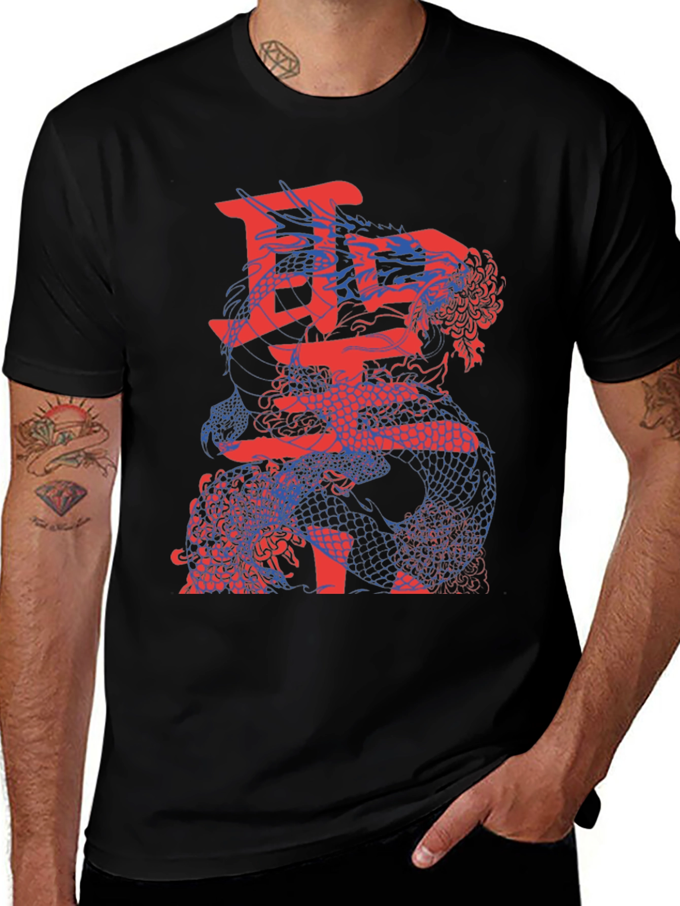 Dragon Kanji Graphic T-Shirt